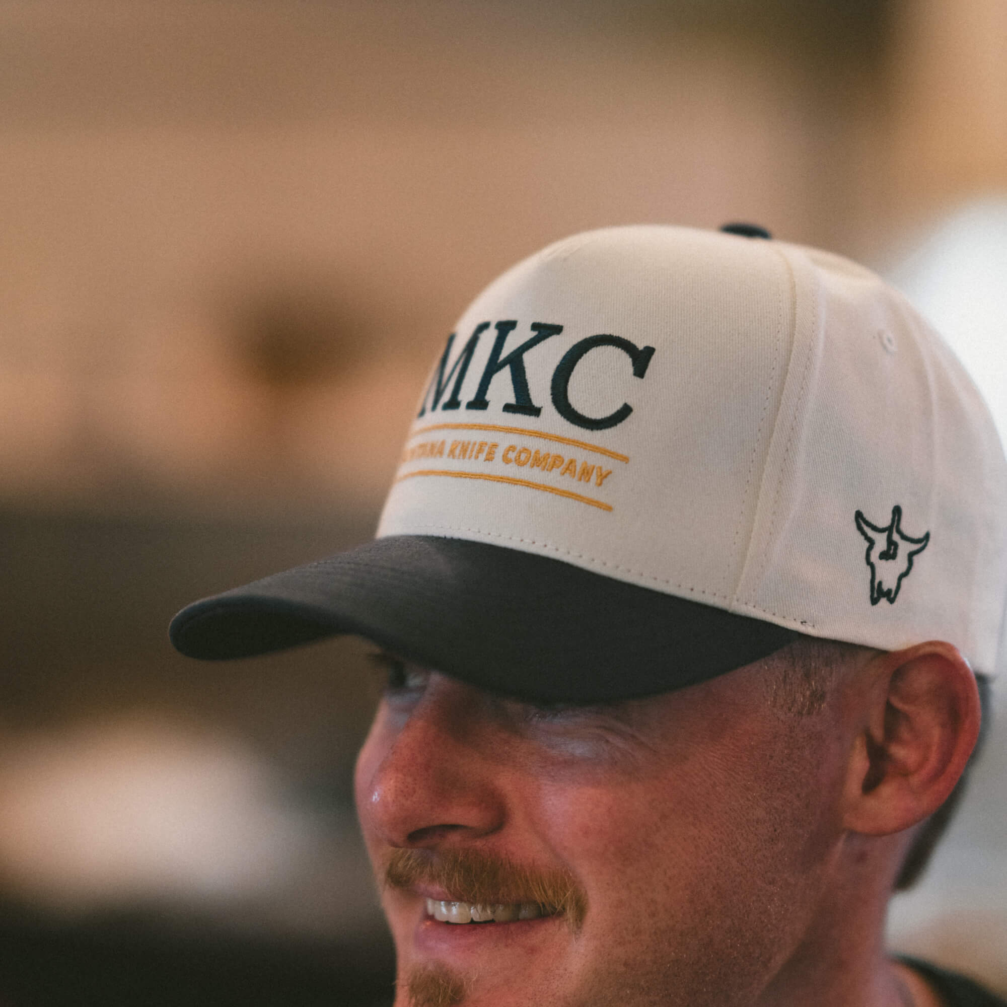 MKC UNIVERSITY HAT - IVORY/NAVY