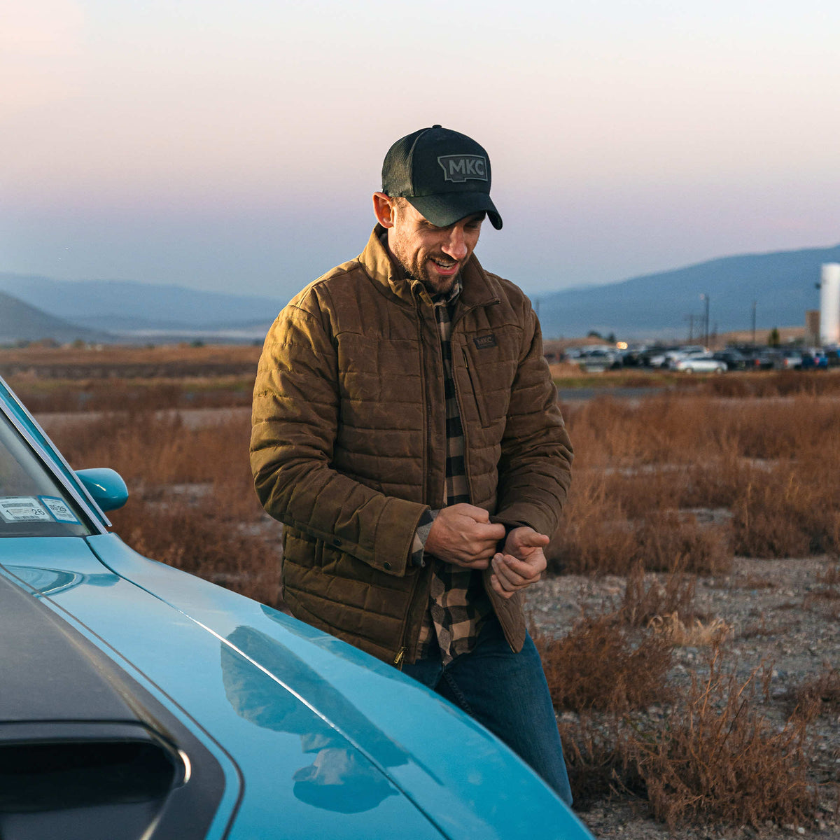 WHITEFISH WAXED CANVAS PUFFY JACKET - TAN
