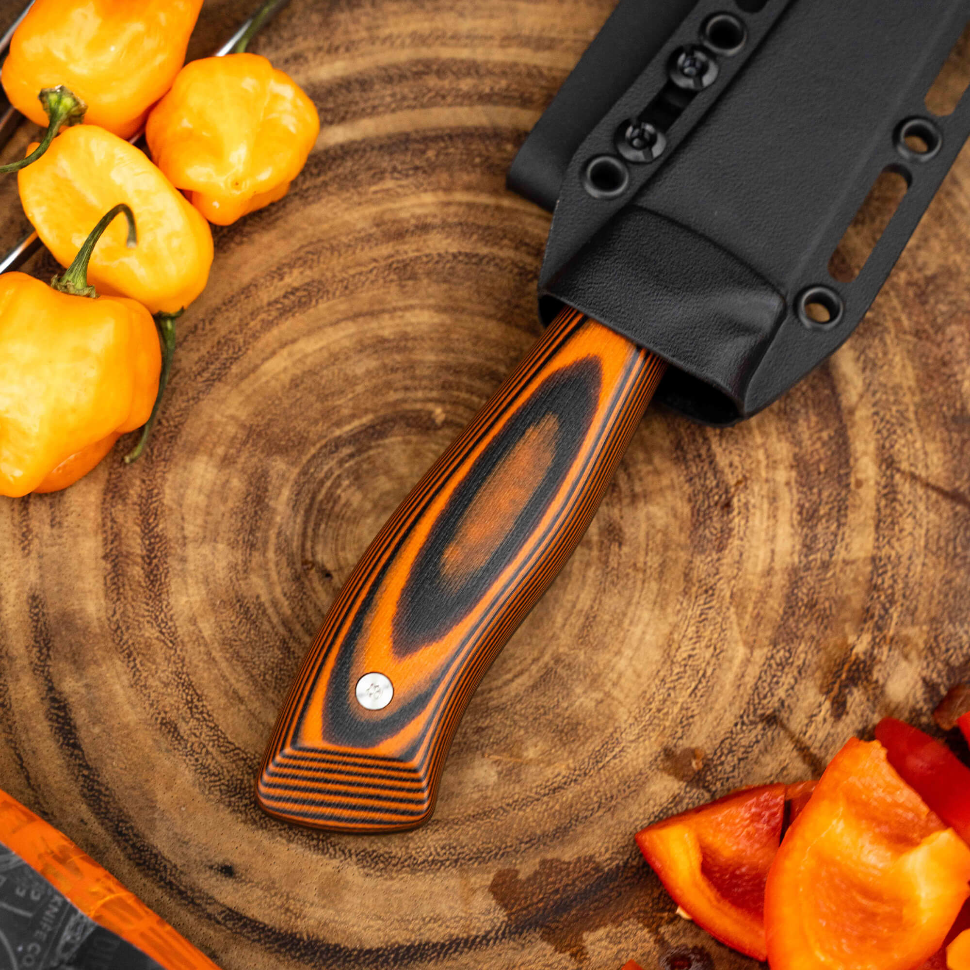 BREAKING BUTCHER KNIFE - PVD - ORANGE/BLACK