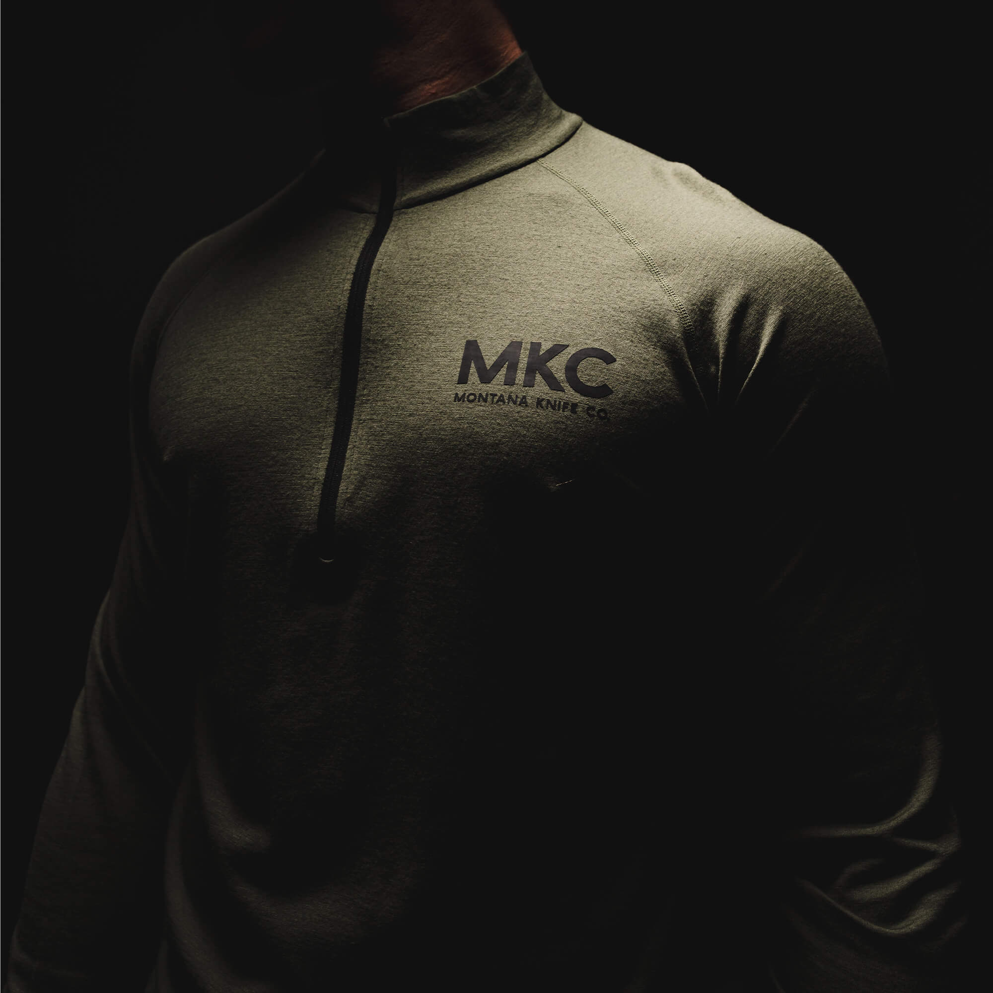 RANGE LINE PRO QUARTER ZIP - OLIVE