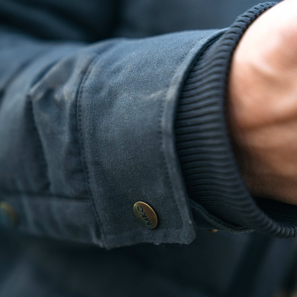 WHITEFISH WAXED CANVAS PUFFY JACKET - CHARCOAL