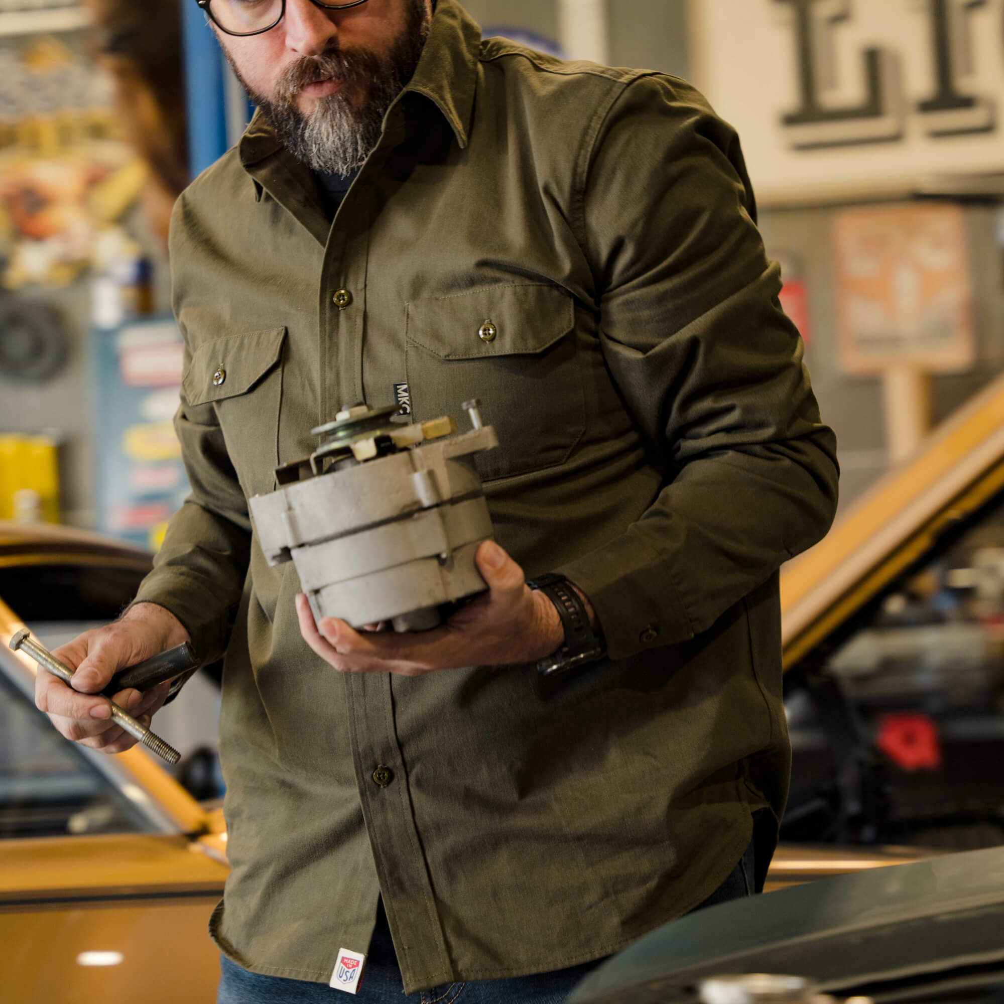 MKC SHOP SHIRT - USA MADE - OLIVE