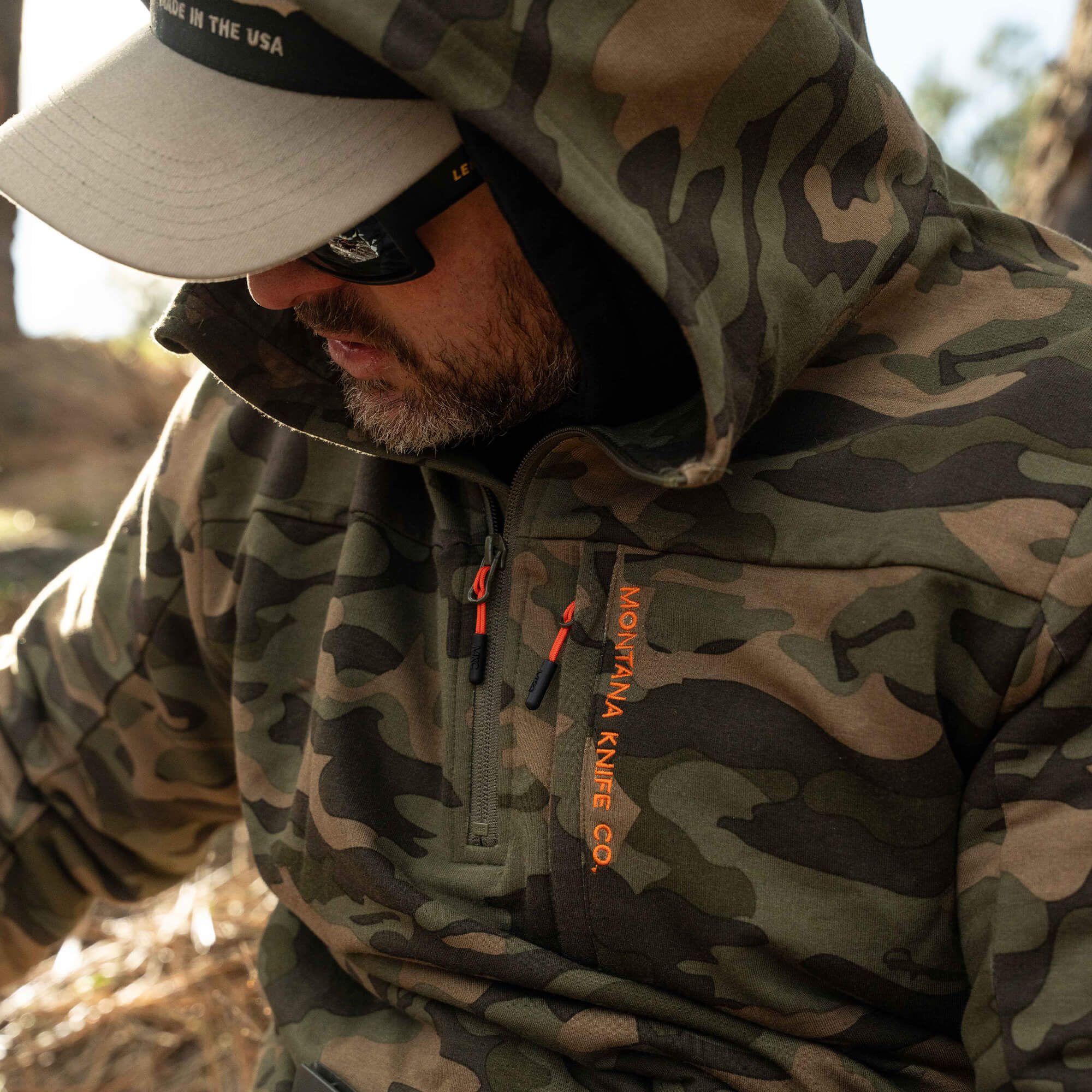 HIGHLINE HALF-ZIP HOODIE - VINTAGE WOODLAND CAMO