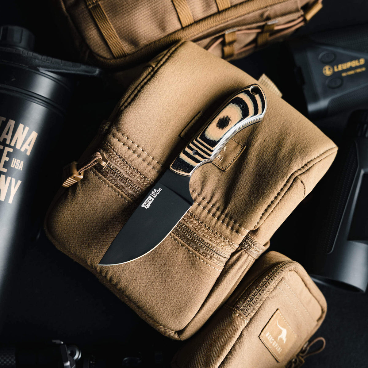 MKC ELK KNIFE - PVD - TAN & BLACK
