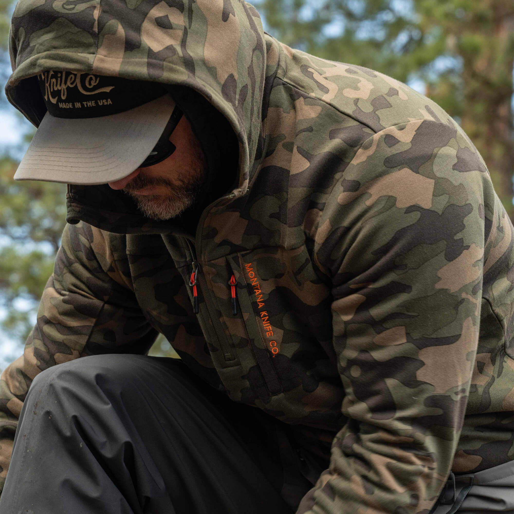 HIGHLINE HALF-ZIP HOODIE - VINTAGE WOODLAND CAMO