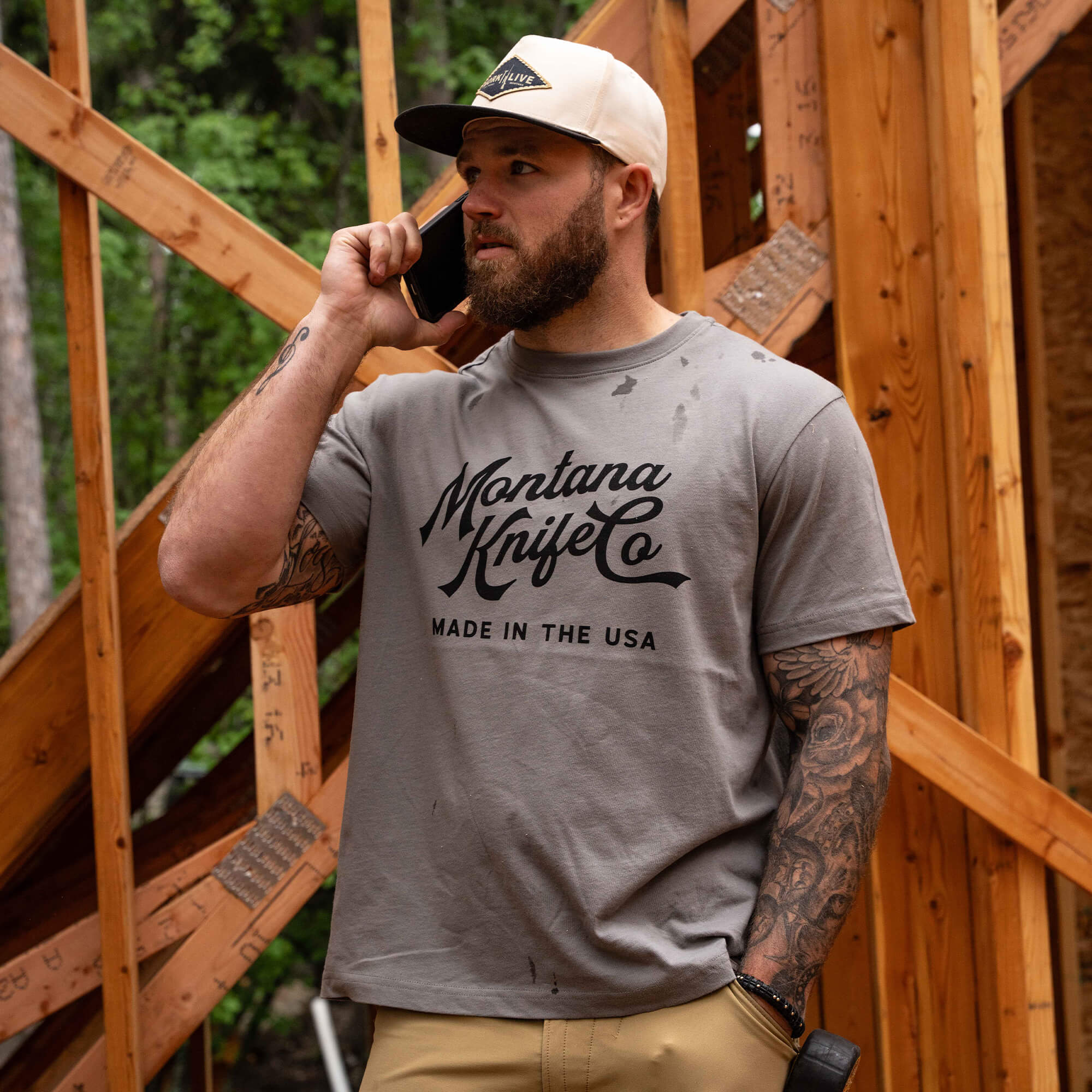 MKC HERITAGE TEE - USA MADE - STONE
