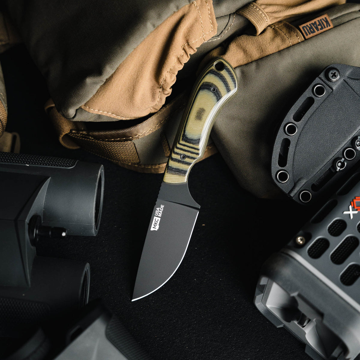 MKC ELK KNIFE - PVD - GREEN & BLACK