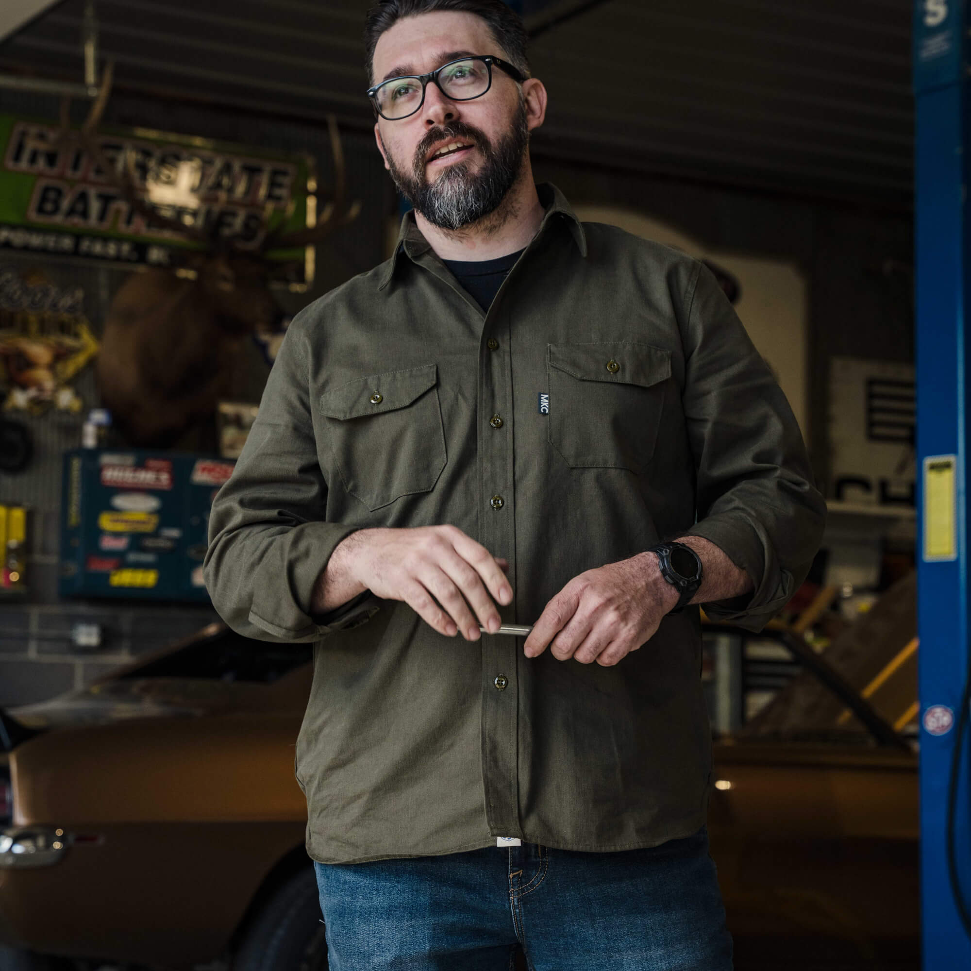 MKC SHOP SHIRT - USA MADE - OLIVE