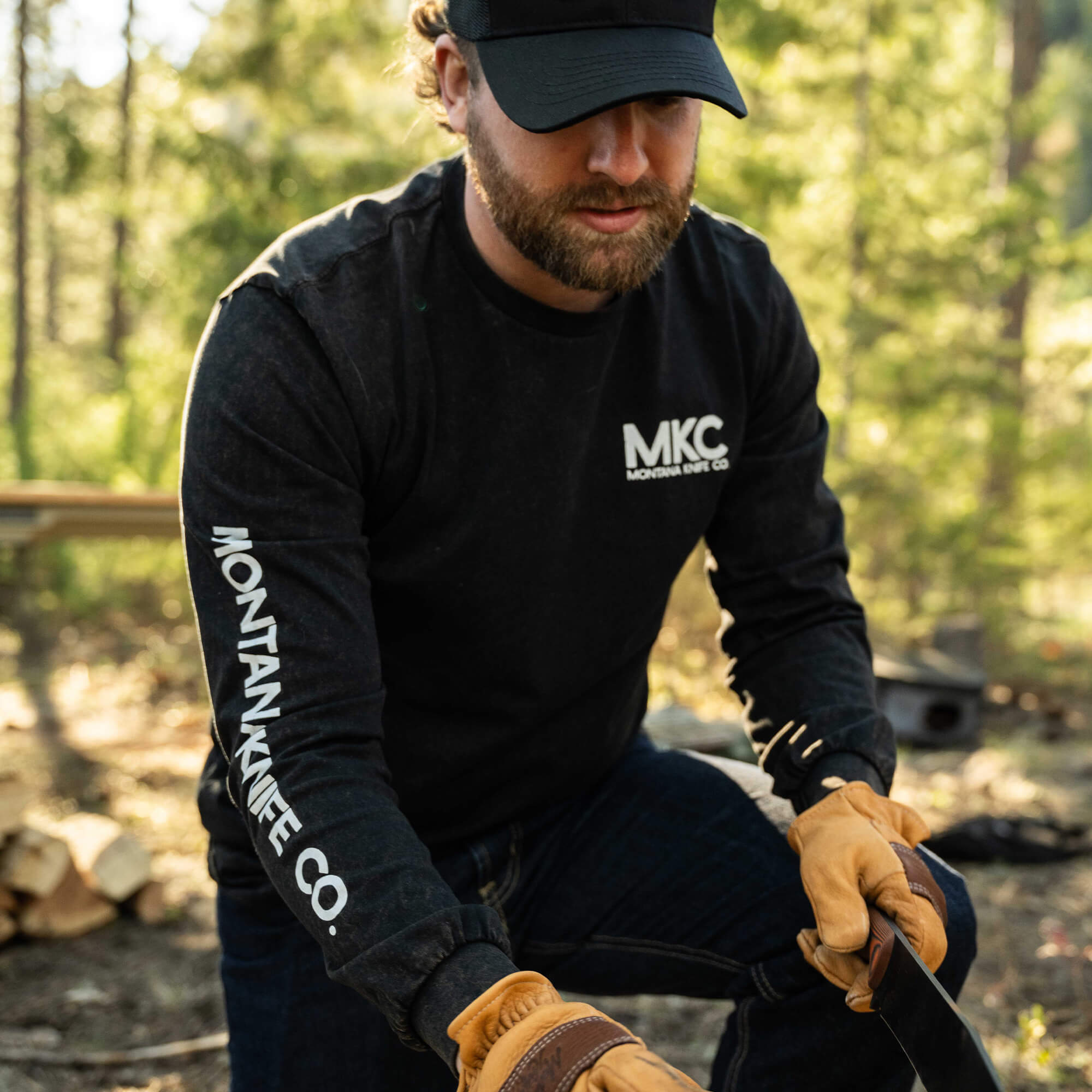 MKC STONEWASH LONG SLEEVE - BLACK