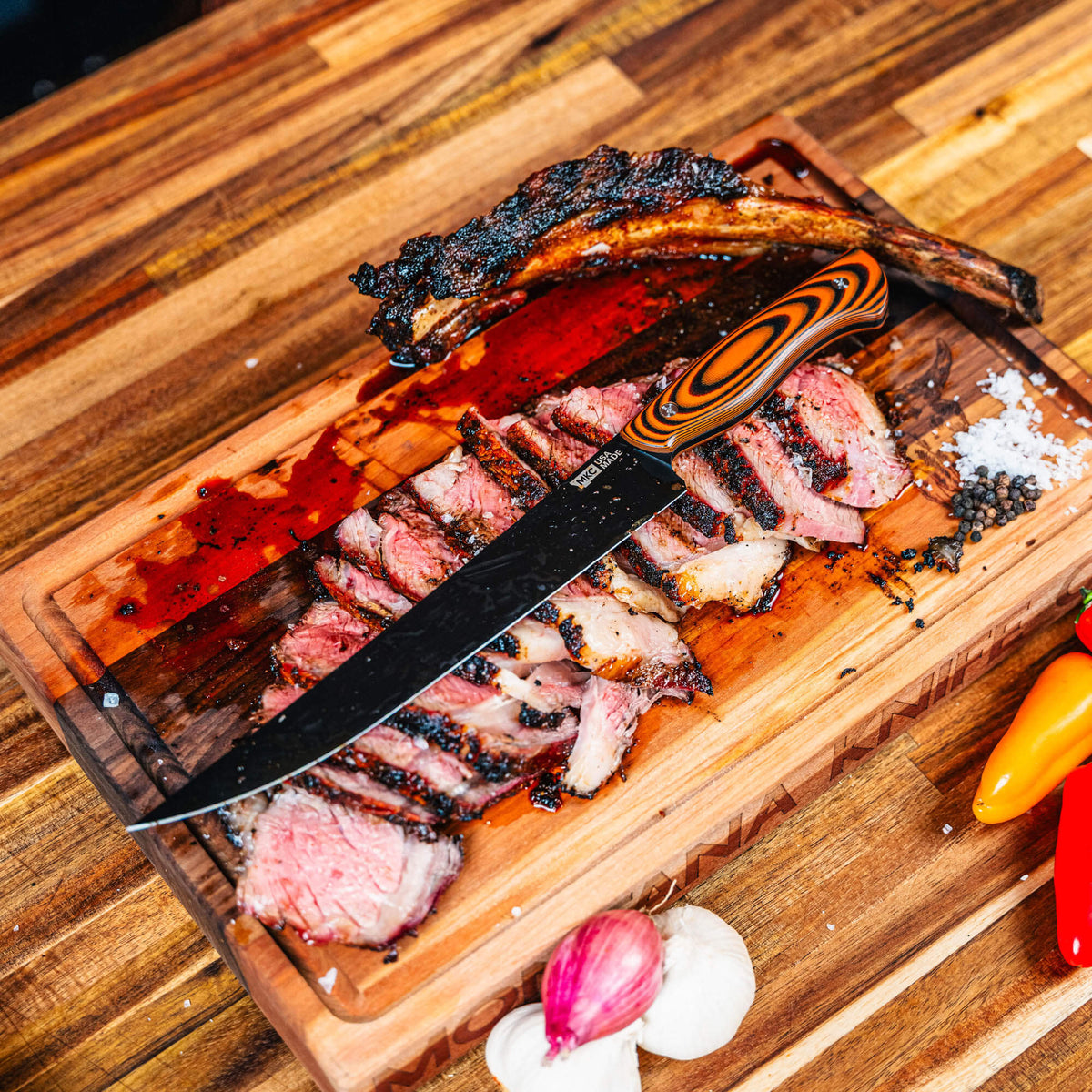 MKC CARVING KNIFE - ORANGE & BLACK