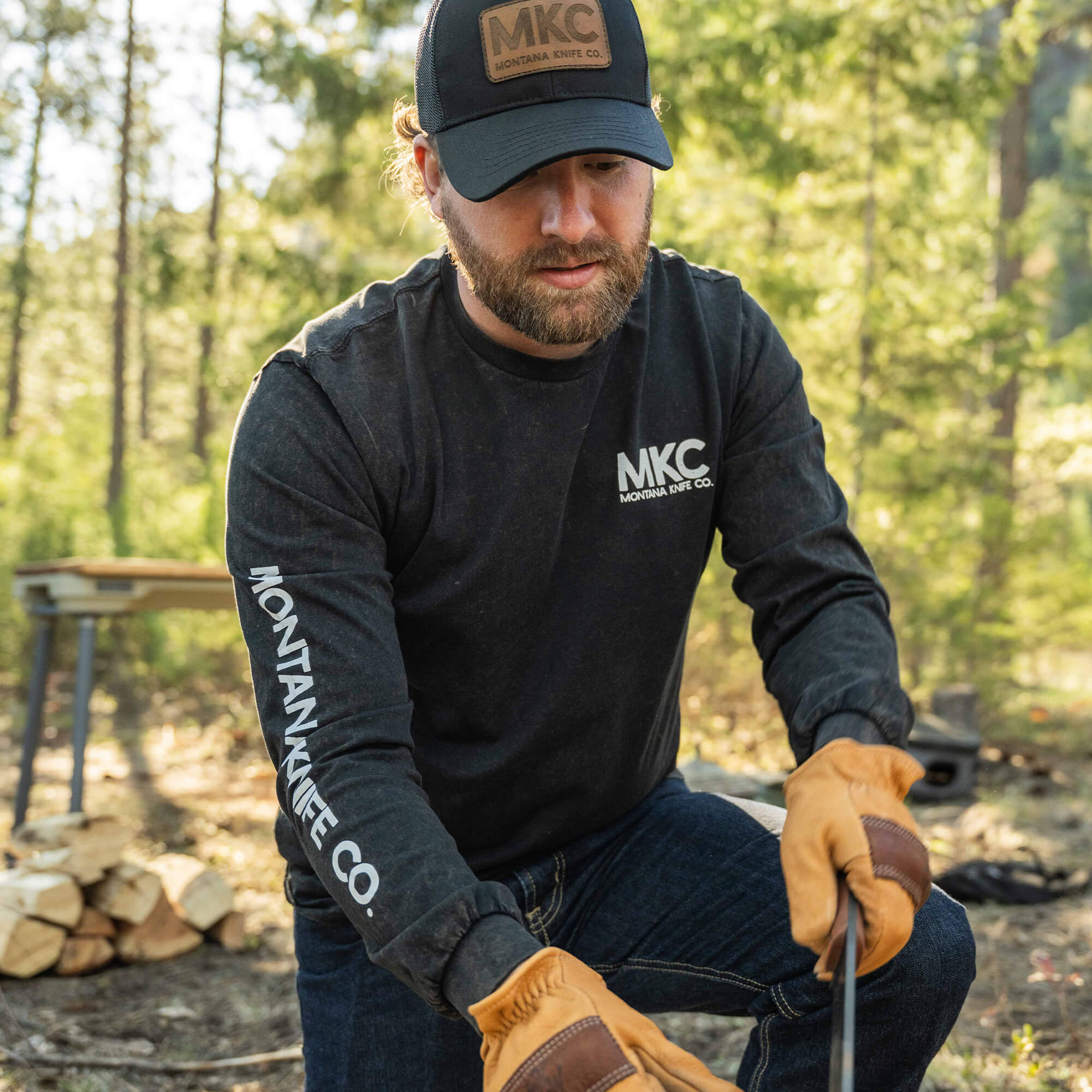 MKC STONEWASH LONG SLEEVE - BLACK