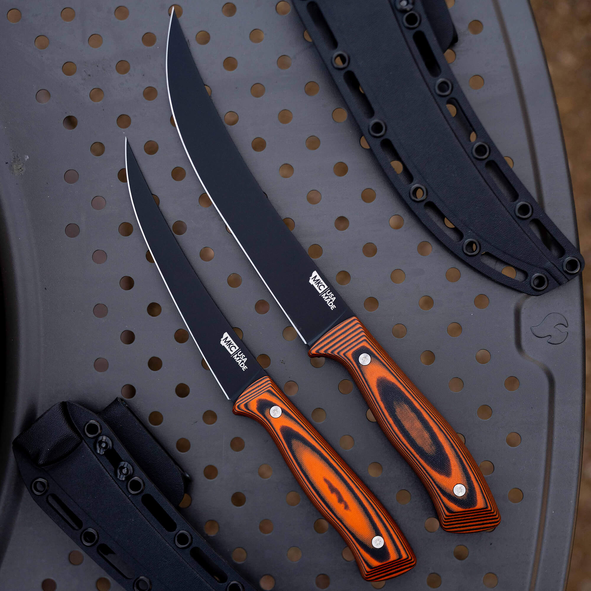 BREAKING BUTCHER KNIFE - PVD - ORANGE/BLACK