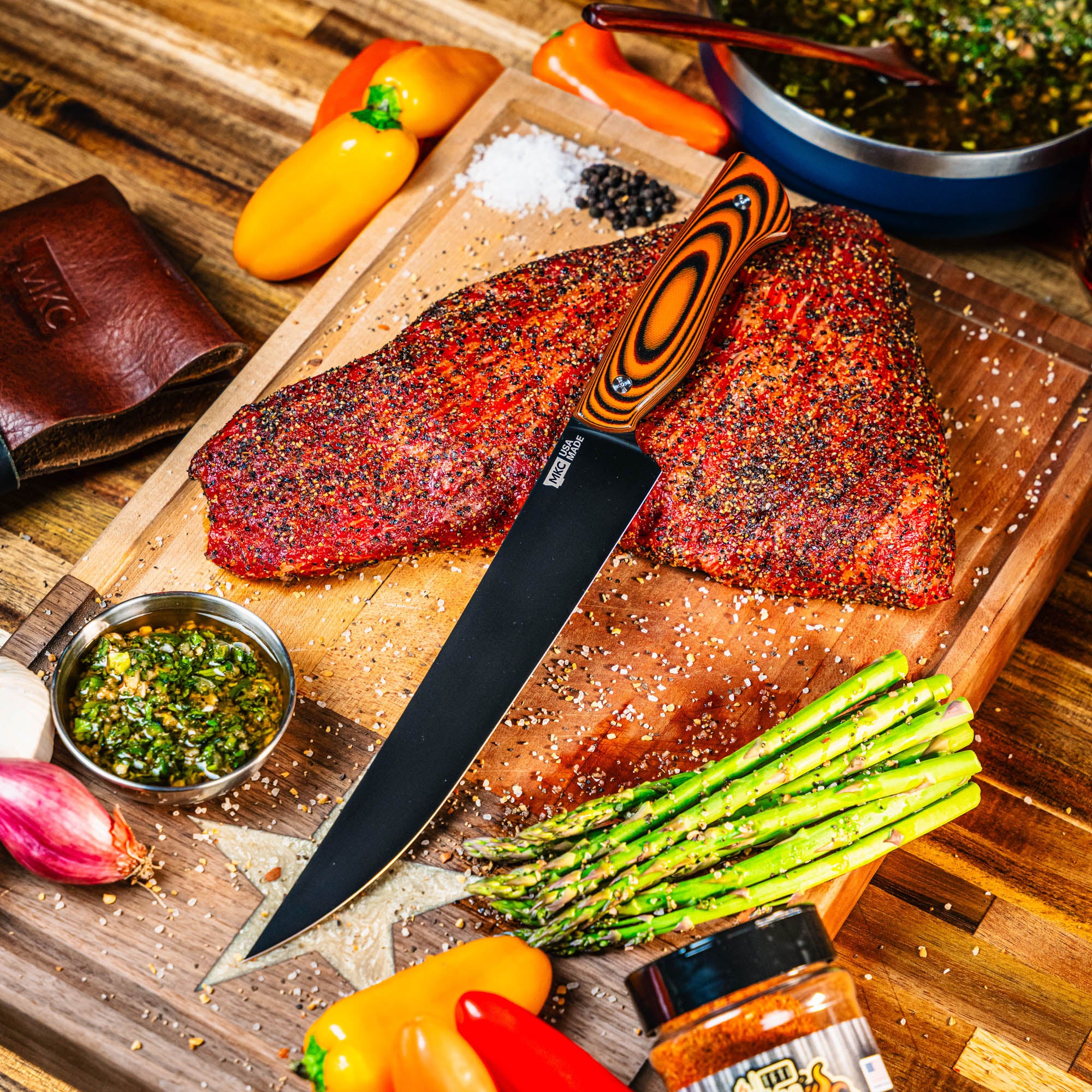 MKC CARVING KNIFE - ORANGE & BLACK