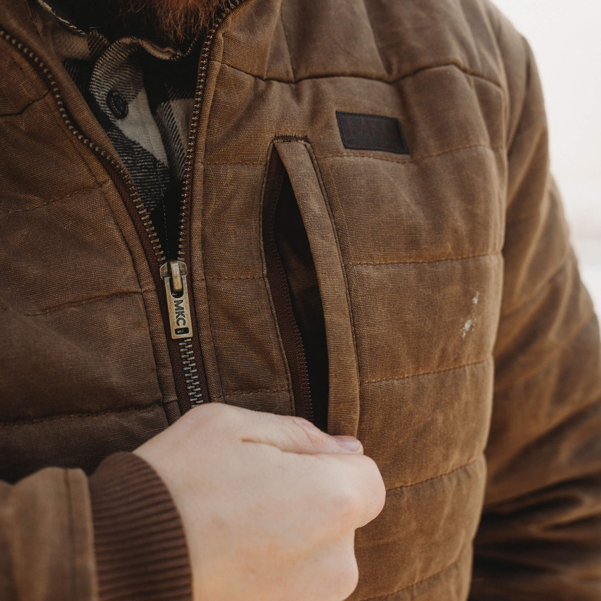WHITEFISH WAXED CANVAS PUFFY JACKET