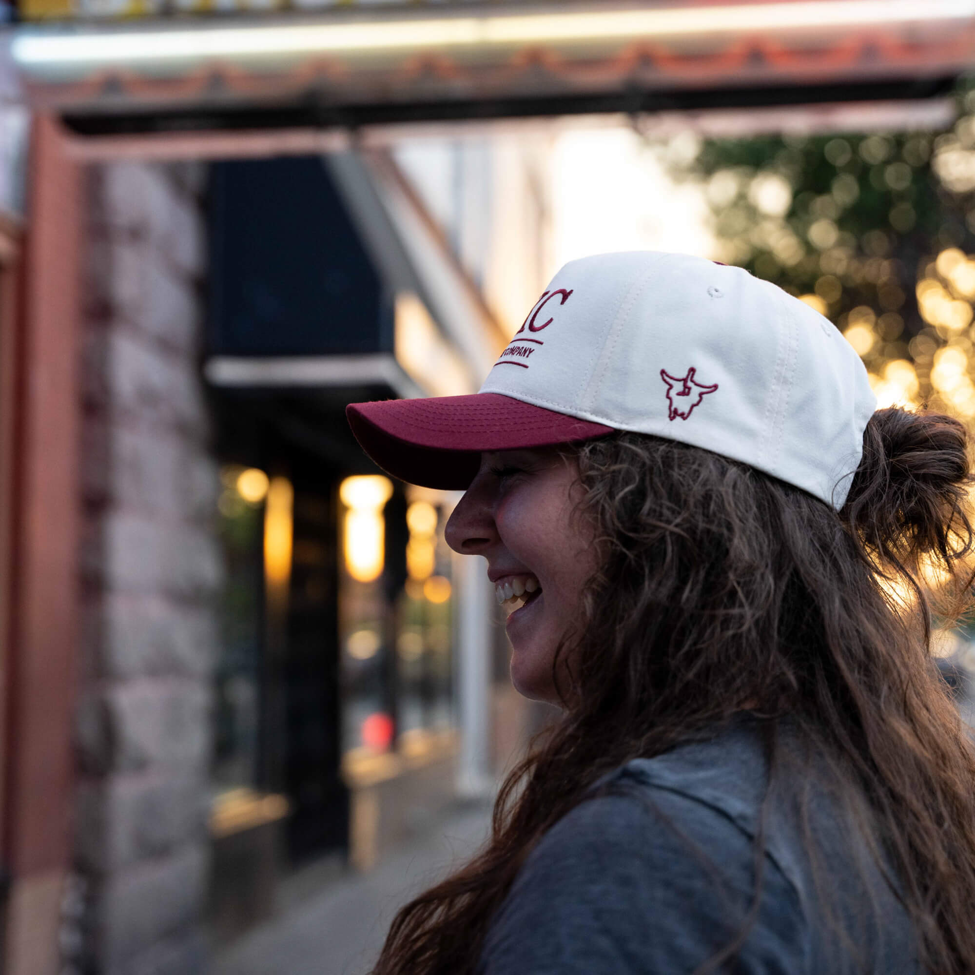 MKC UNIVERSITY HAT - IVORY/MAROON