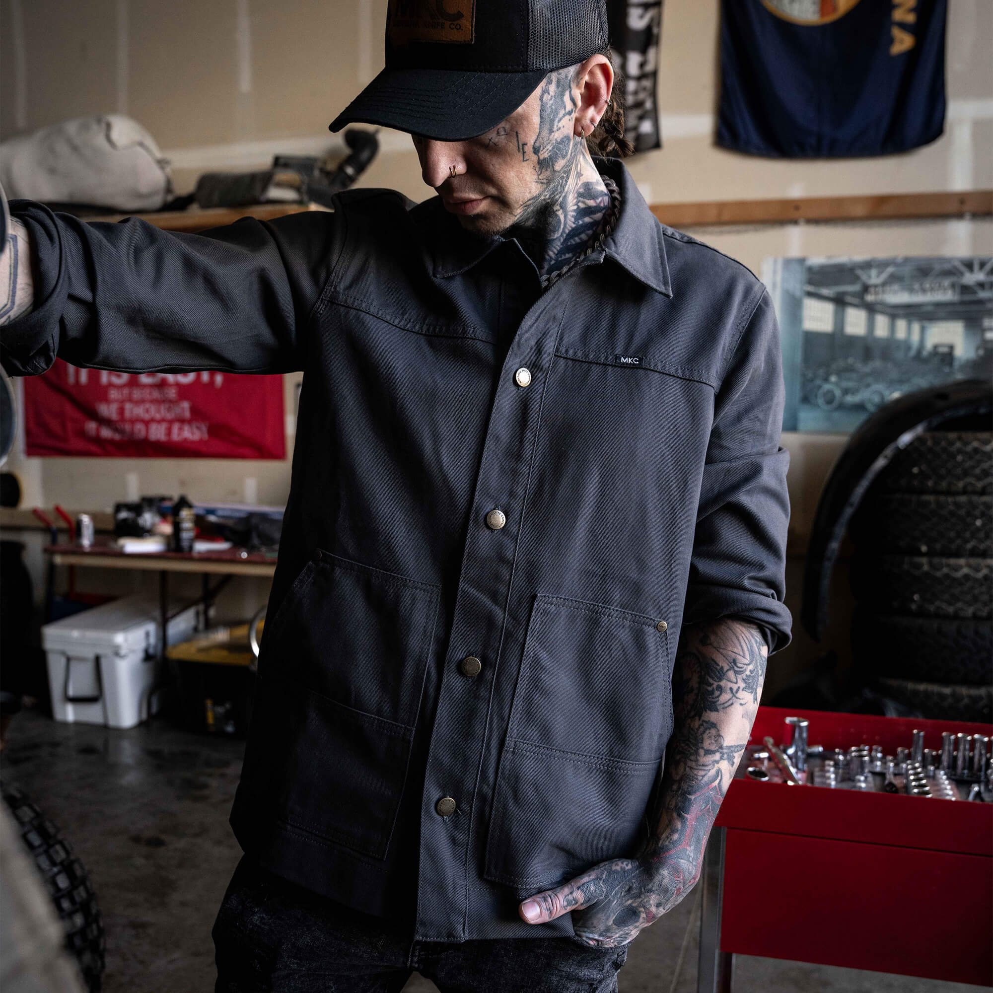 MKC WORK JACKET - CHARCOAL - USA MADE