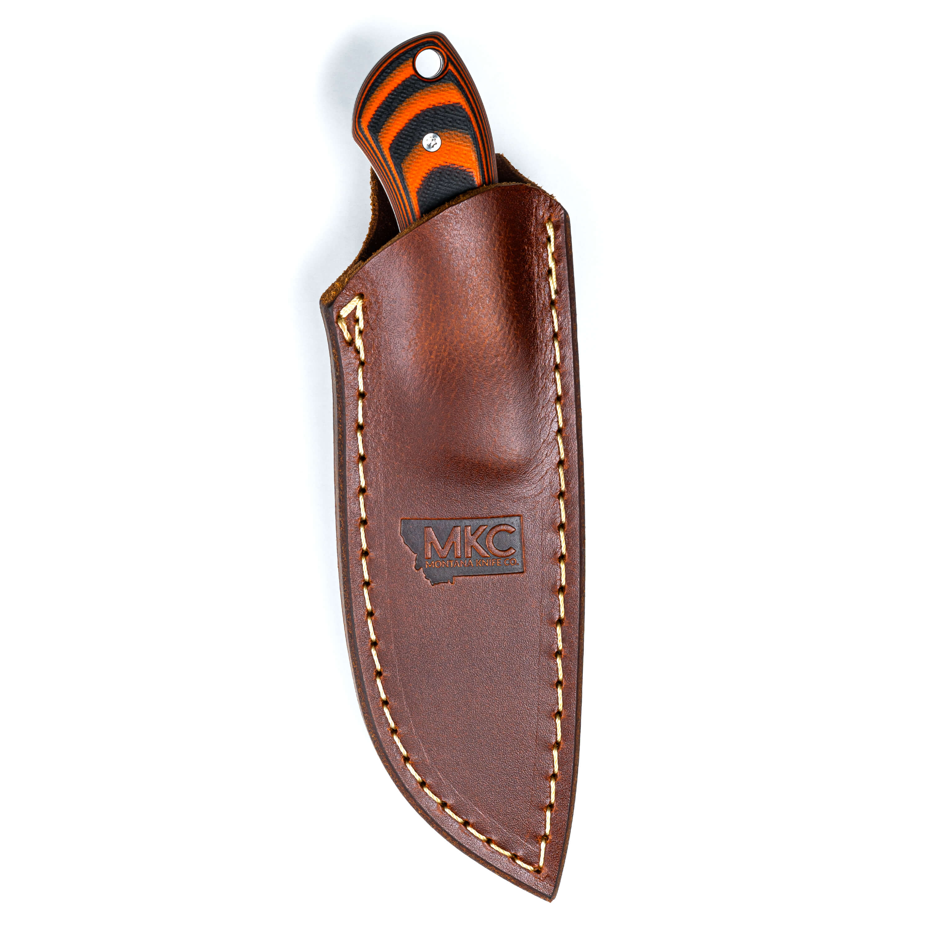 ELKHORN SKINNER LEATHER SHEATH - VERTICAL BELT CARRY