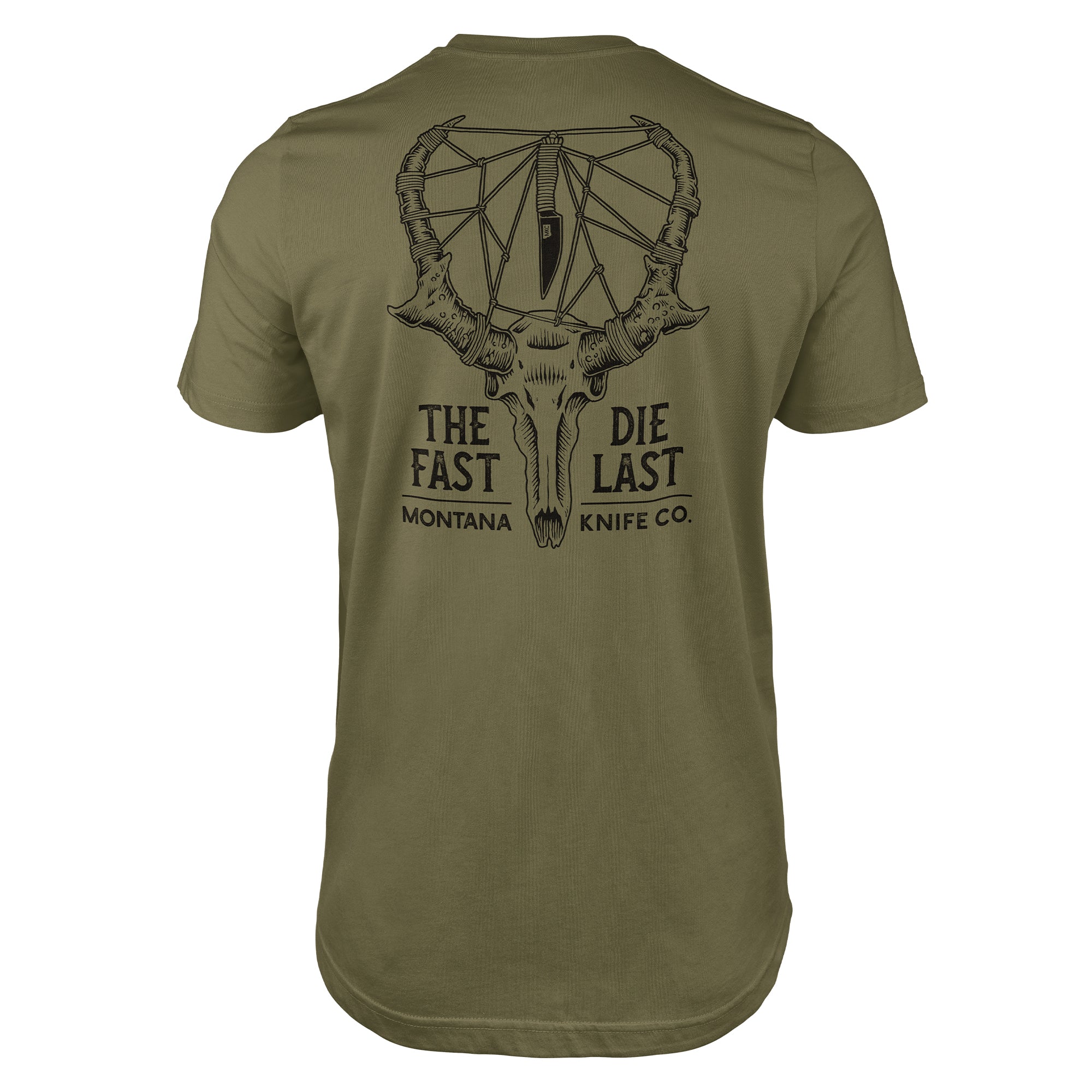 SPEEDGOAT SKULL TEE - OLIVE