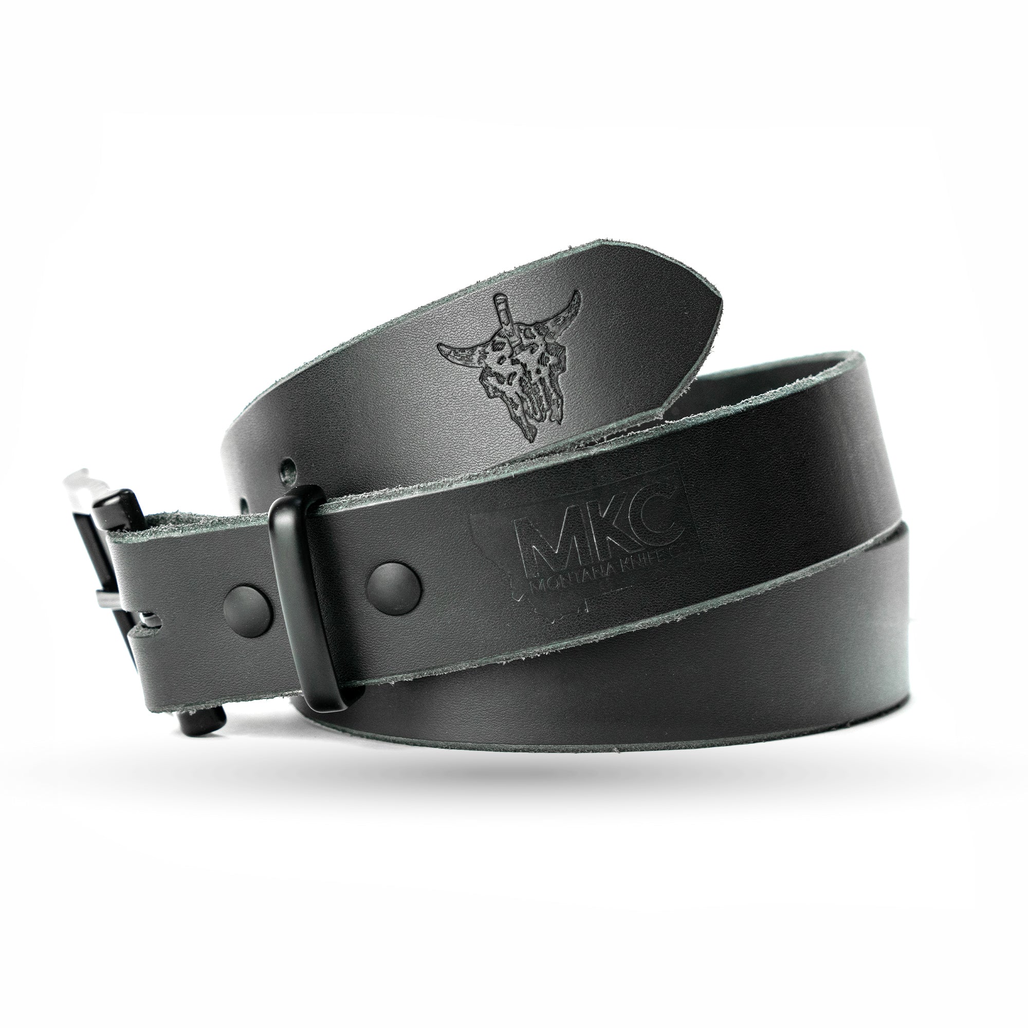 MKC LEATHER BELT - BLACK