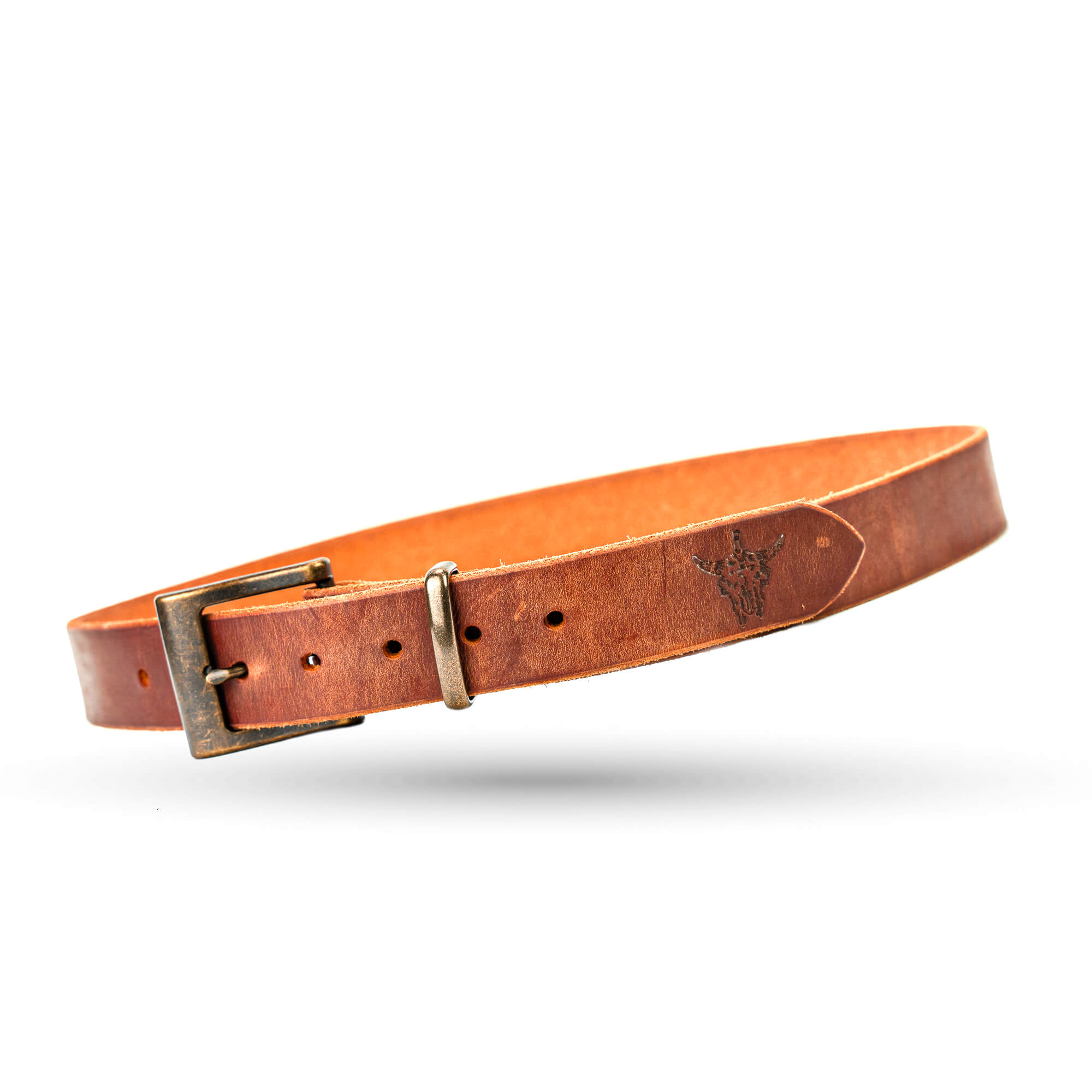 MKC LEATHER BELT - BROWN