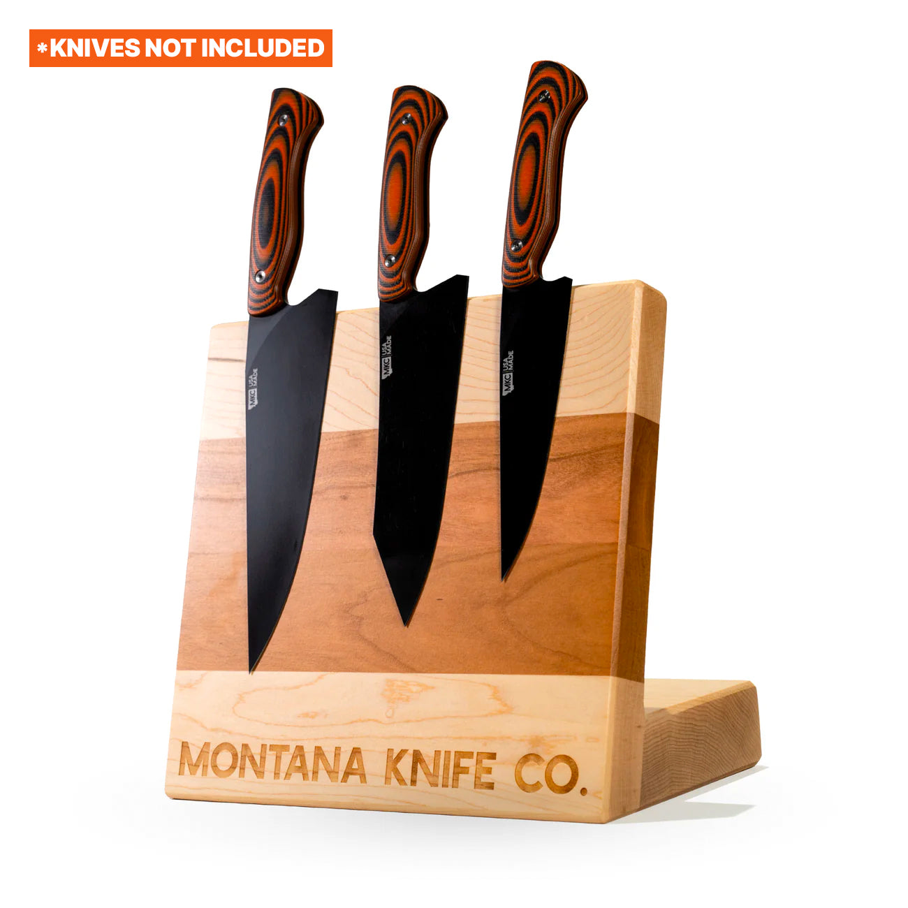 MKC CULINARY KNIFE STAND - LIGHT WOOD FINISH