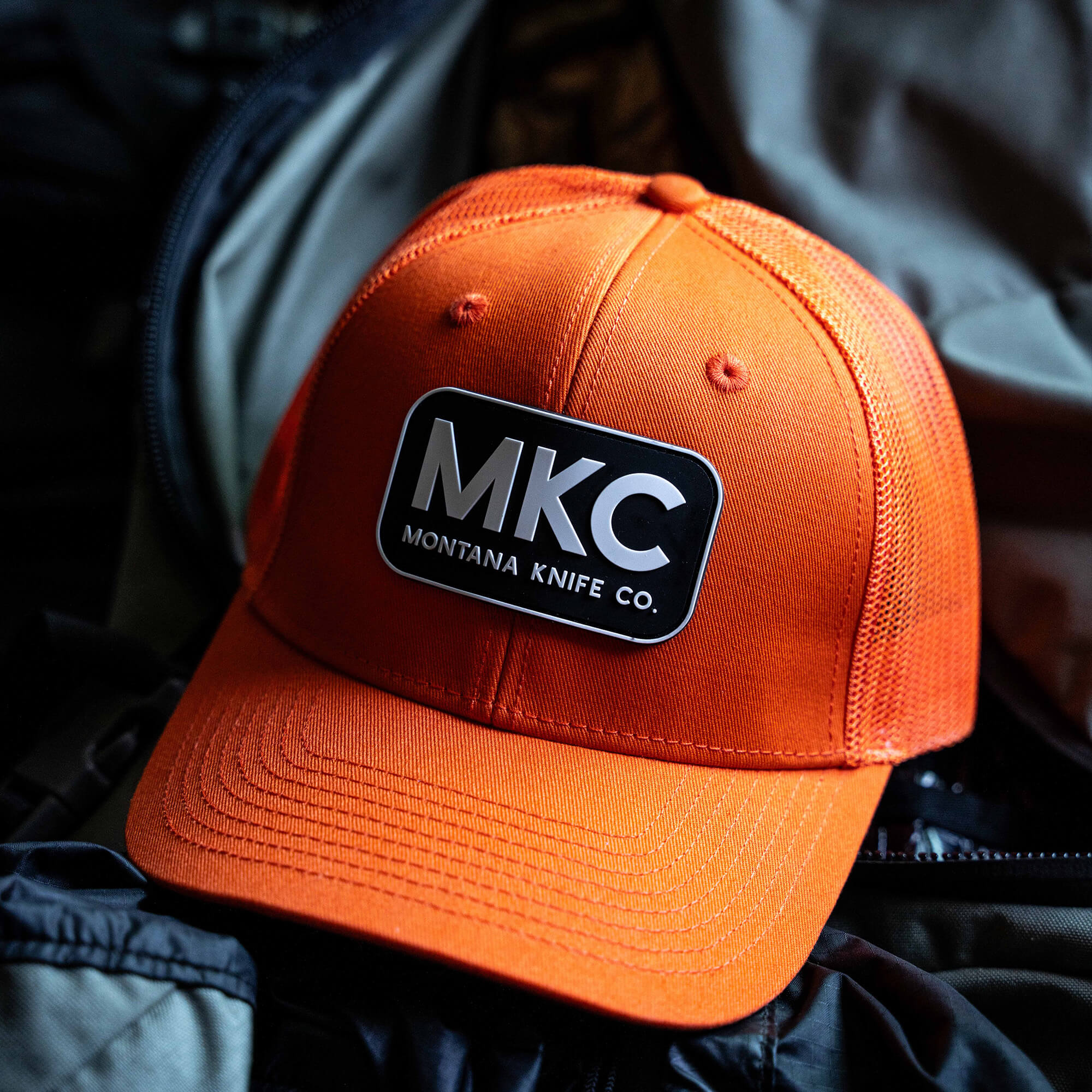 BLAZE ORANGE MKC LOGO HAT