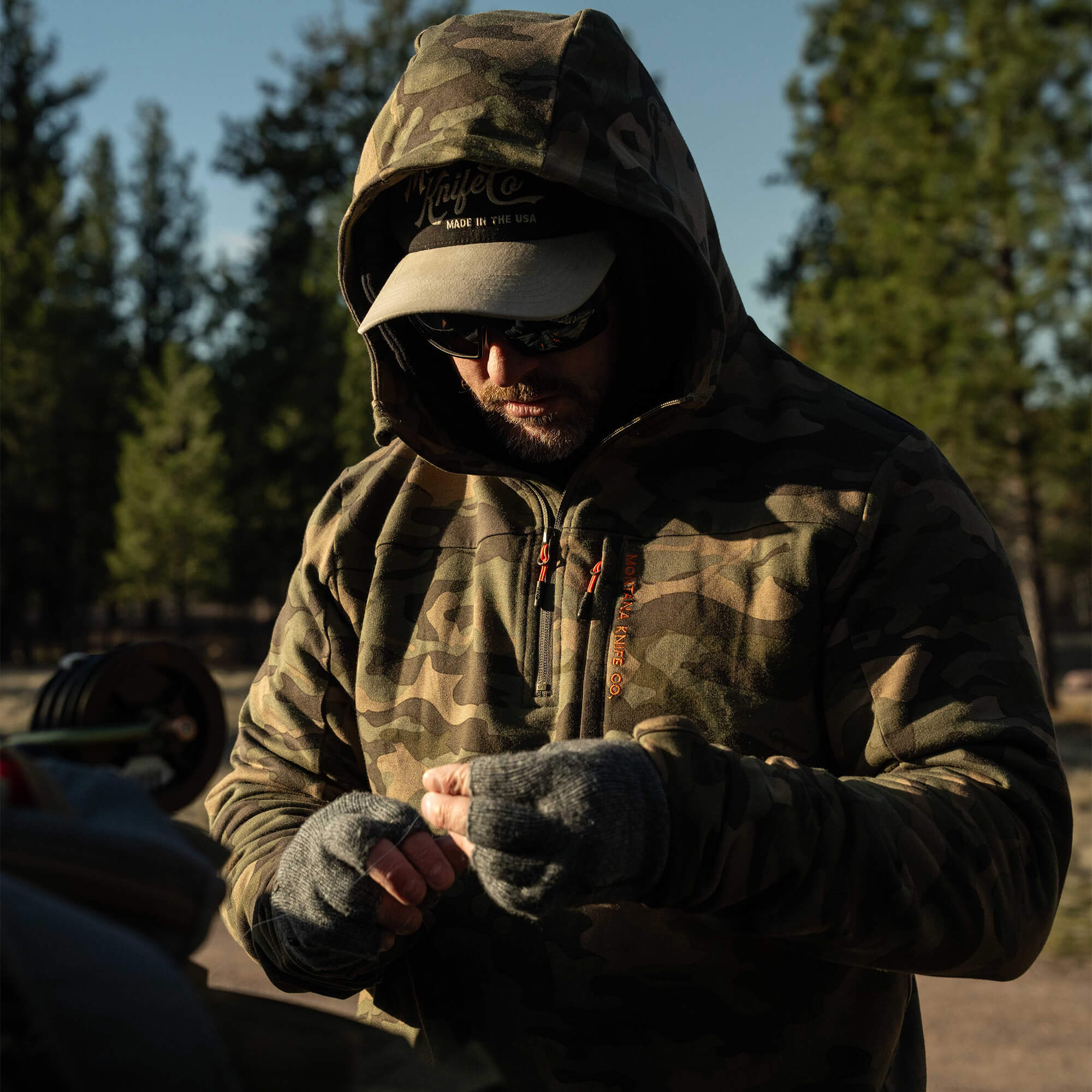 HIGHLINE HALF-ZIP HOODIE - VINTAGE WOODLAND CAMO