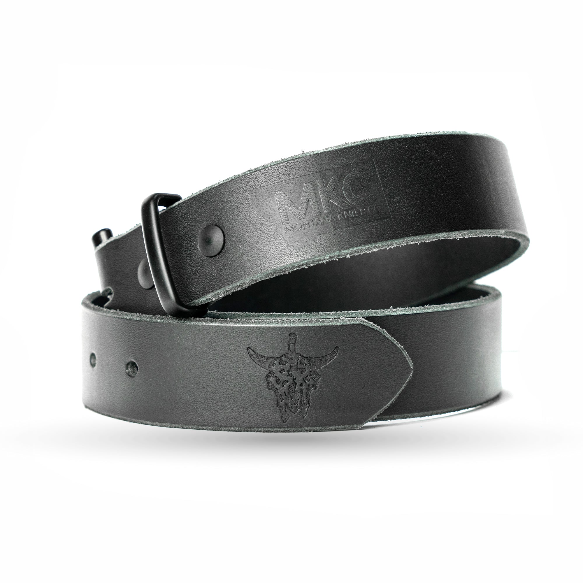 MKC LEATHER BELT - BLACK