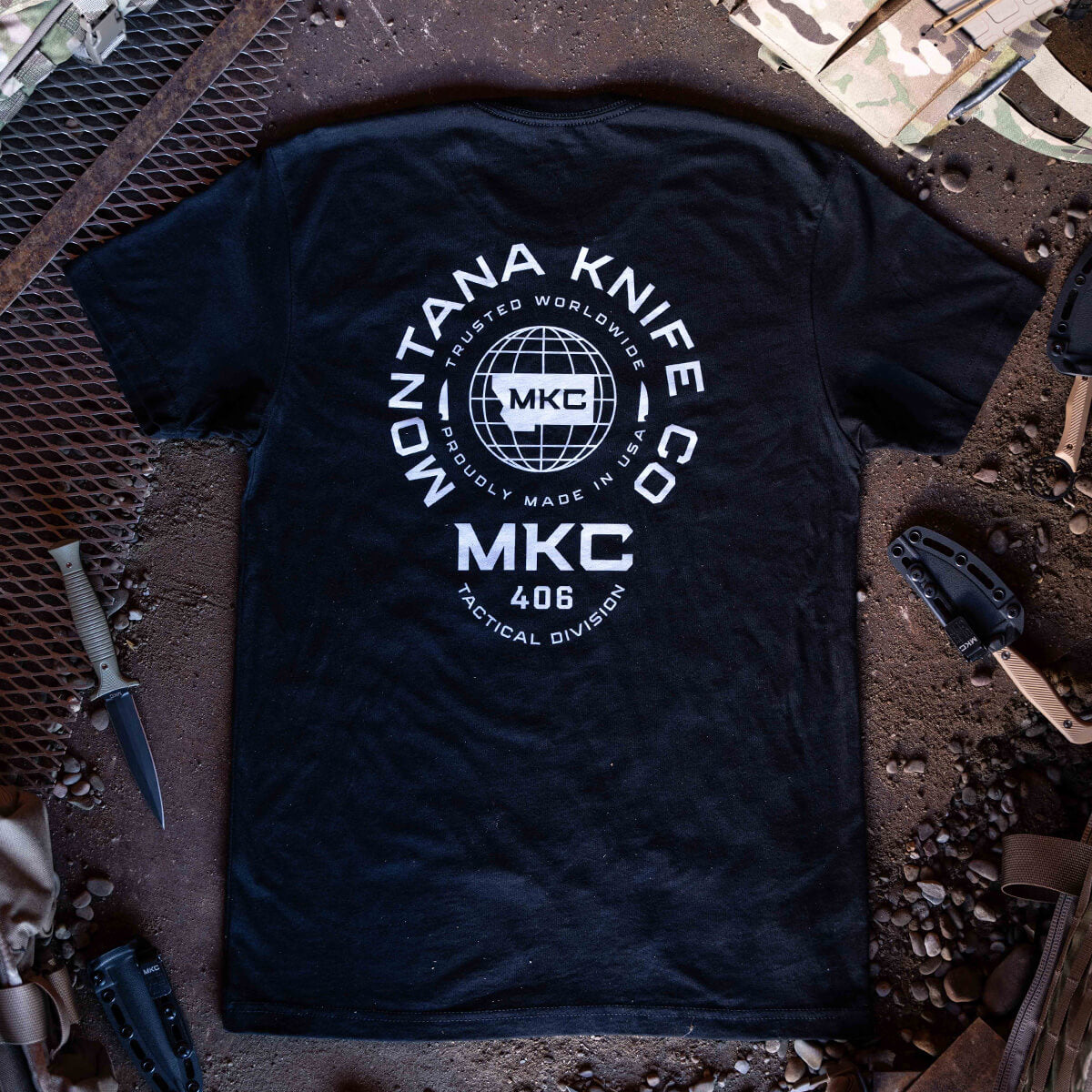 MKC TACTICAL GLOBE TEE - BLACK