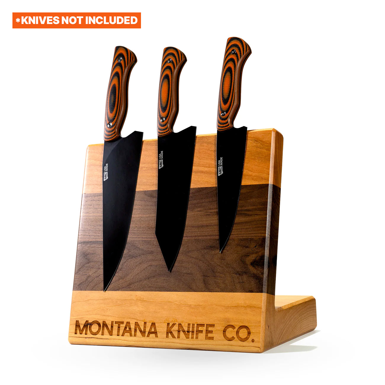 MKC CULINARY KNIFE STAND - DARK WOOD FINISH