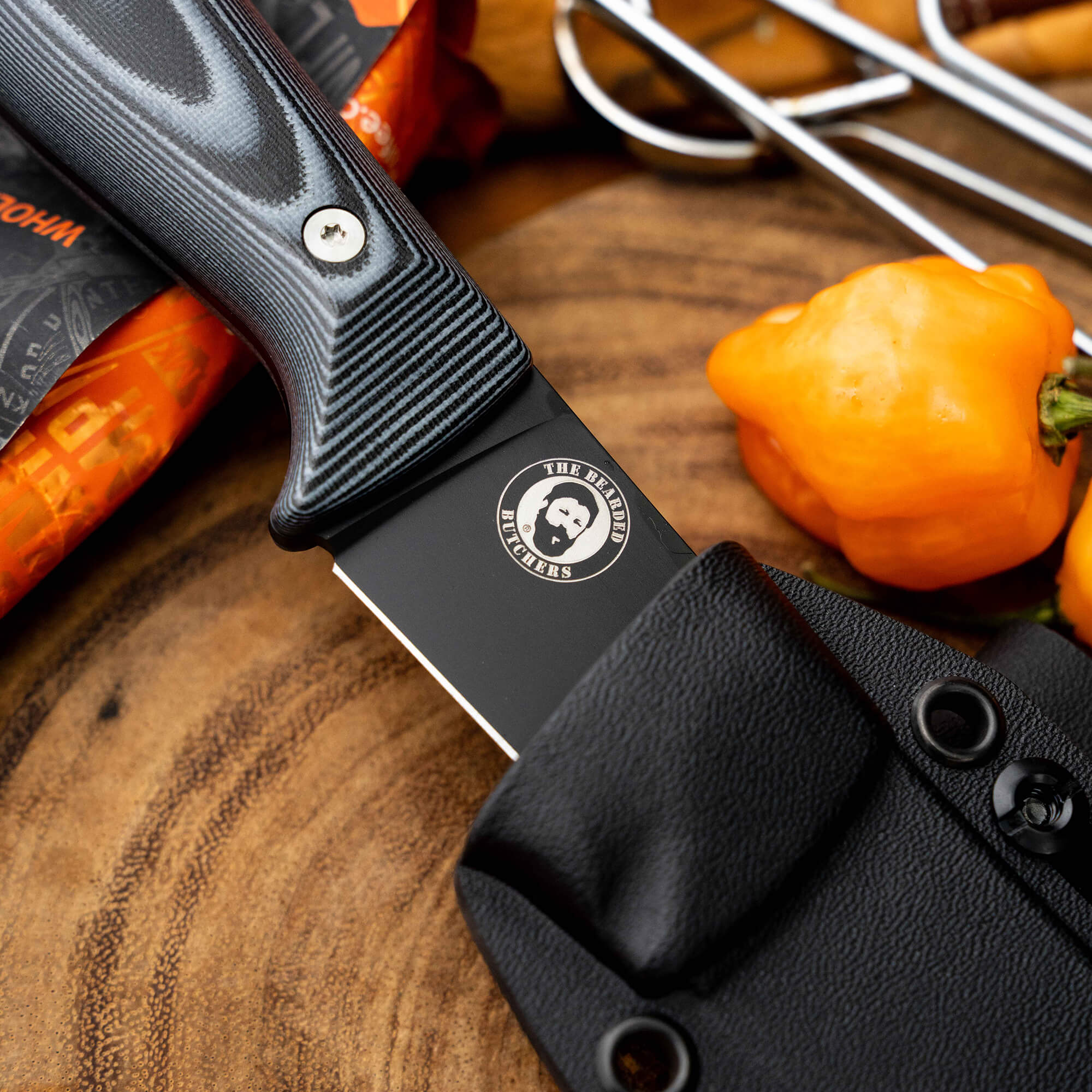 BREAKING BUTCHER KNIFE - BEARDED BUTCHERS EDITION - PVD - GREY/BLACK