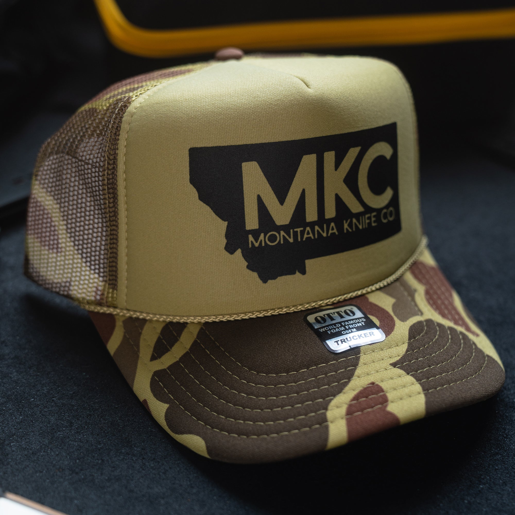 MKC BIG STATE LOGO - DUCK CAMO FOAM HUNTER HAT