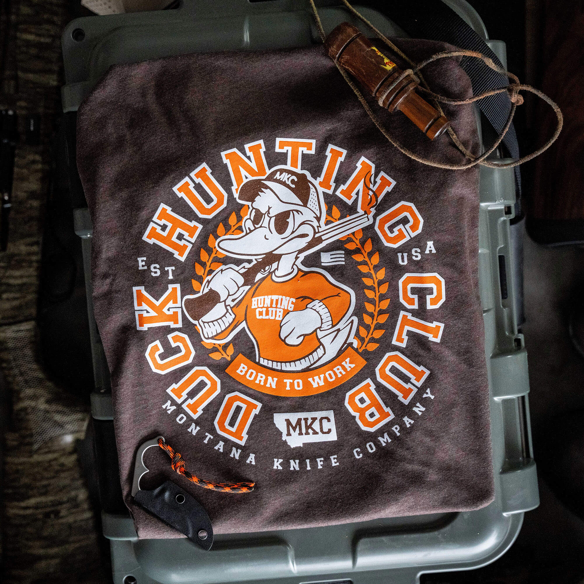 MKC DUCK HUNTING CLUB TEE - BROWN