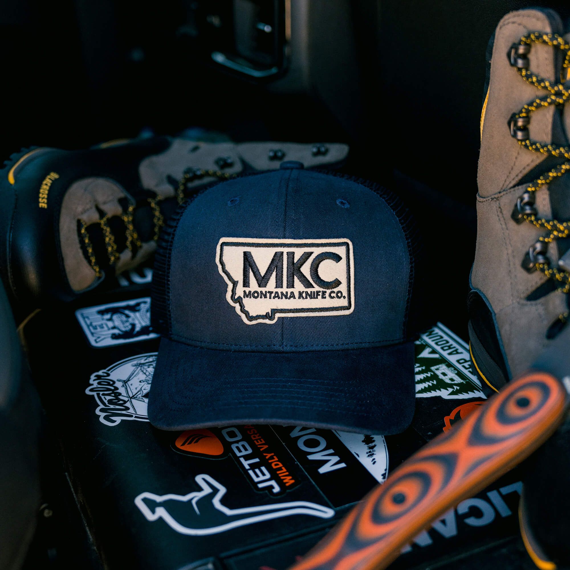 MKC EMBROIDERED FELT PATCH SNAPBACK - NAVY