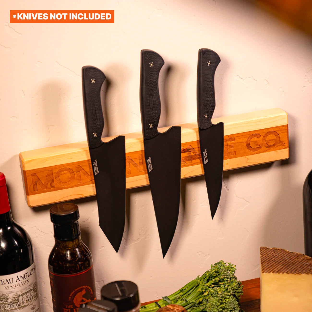 MKC CULINARY KNIFE HANG - LIGHT WOOD FINISH