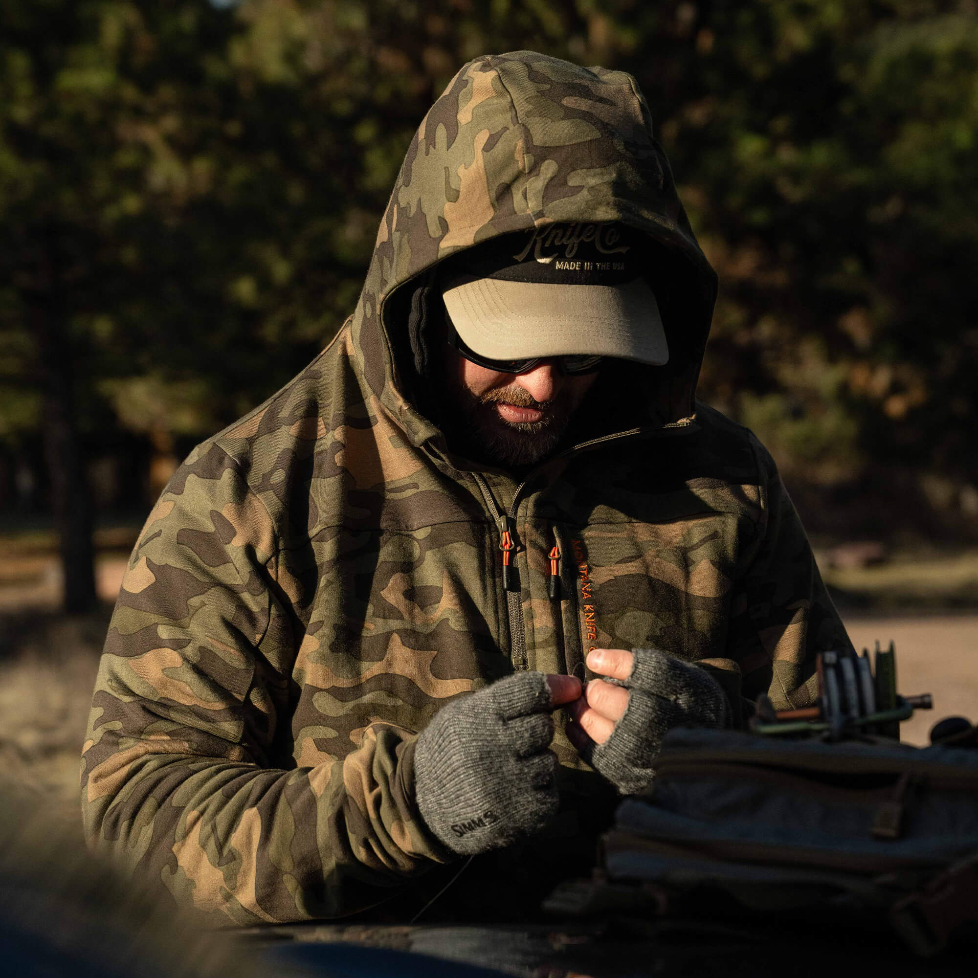 HIGHLINE HALF-ZIP HOODIE - VINTAGE WOODLAND CAMO