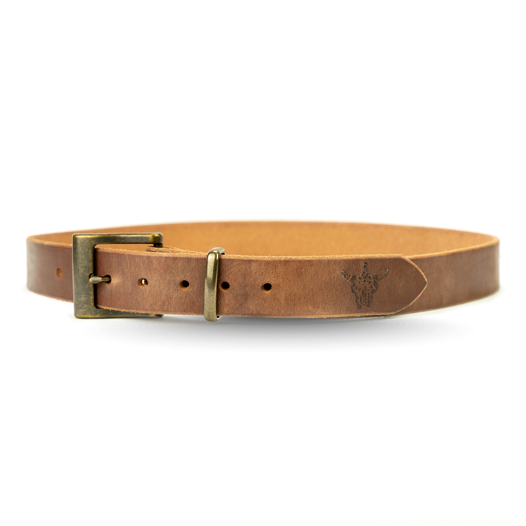 MKC LEATHER BELT - BROWN