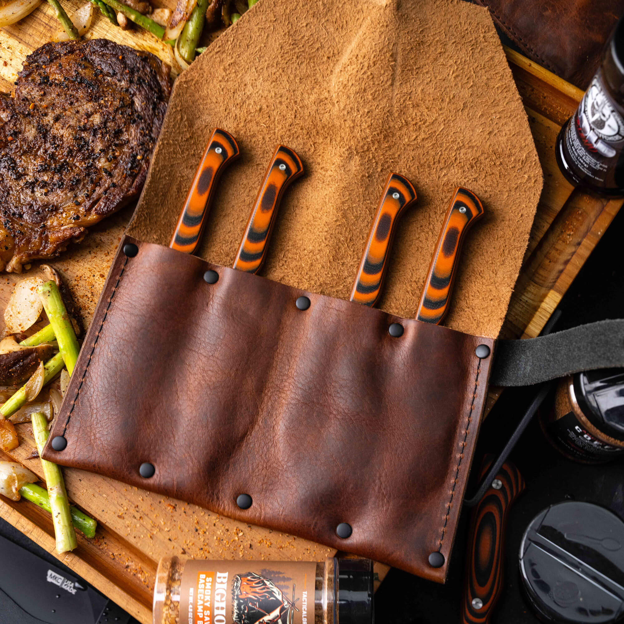 MKC STEAK KNIVES (SET OF 4) - PVD - ORANGE/BLACK