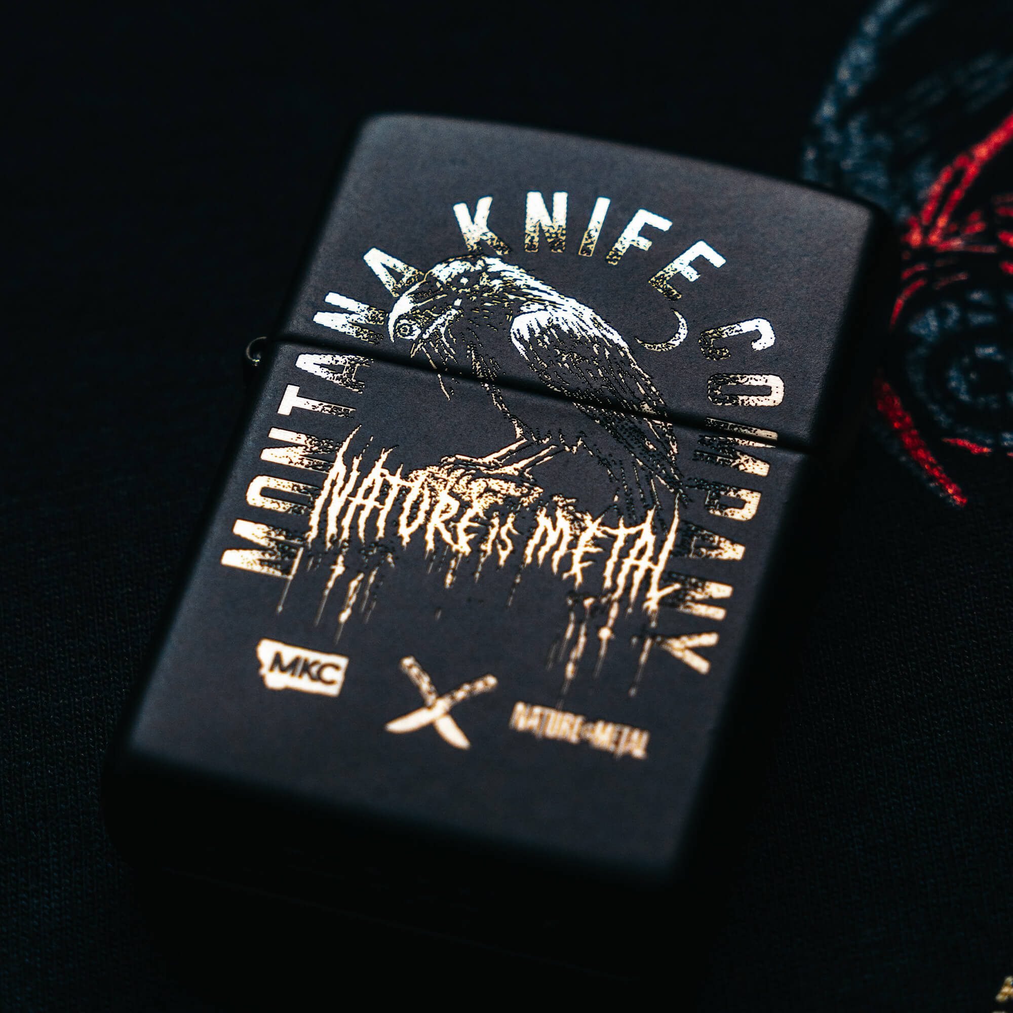 MKC X NATURE IS METAL - RAVEN ZIPPO - USA MADE