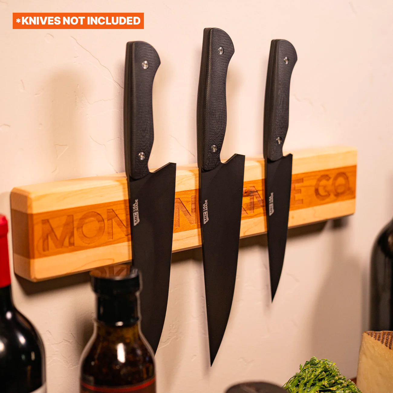 MKC CULINARY KNIFE HANG - LIGHT WOOD FINISH