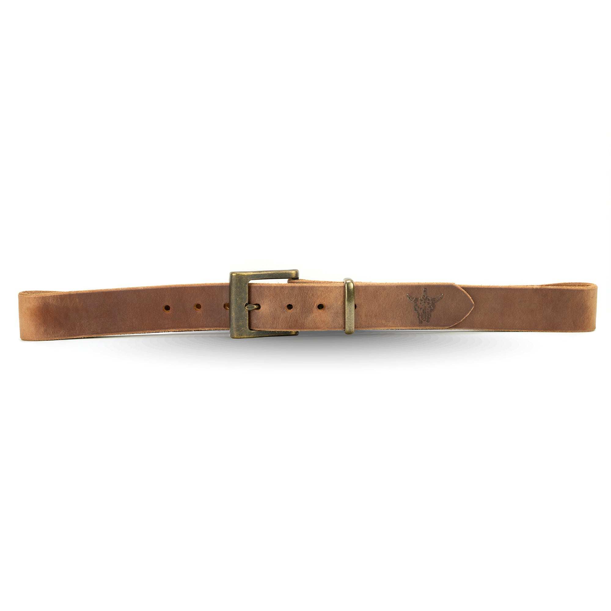 MKC LEATHER BELT - BROWN