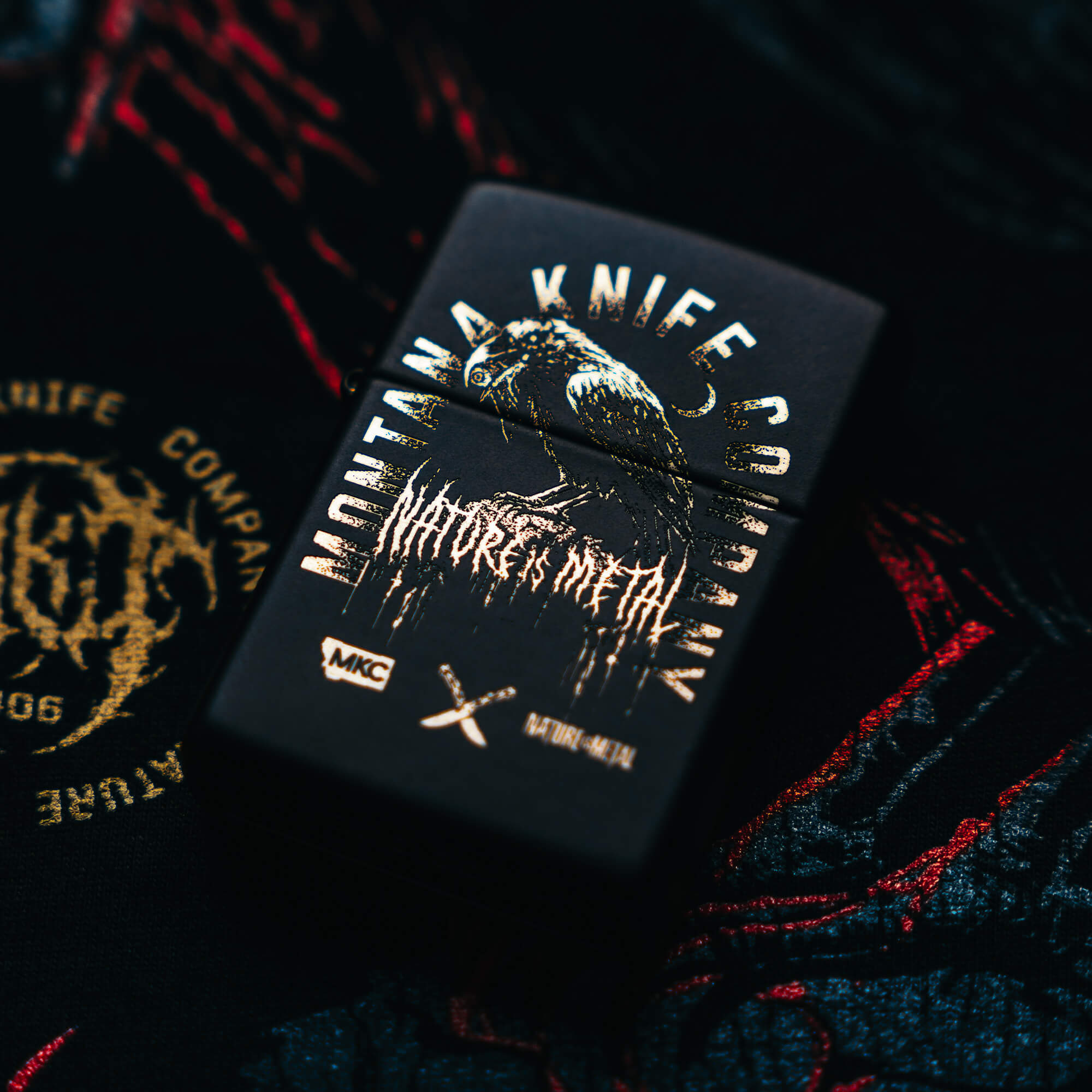 MKC X NATURE IS METAL - RAVEN ZIPPO - USA MADE