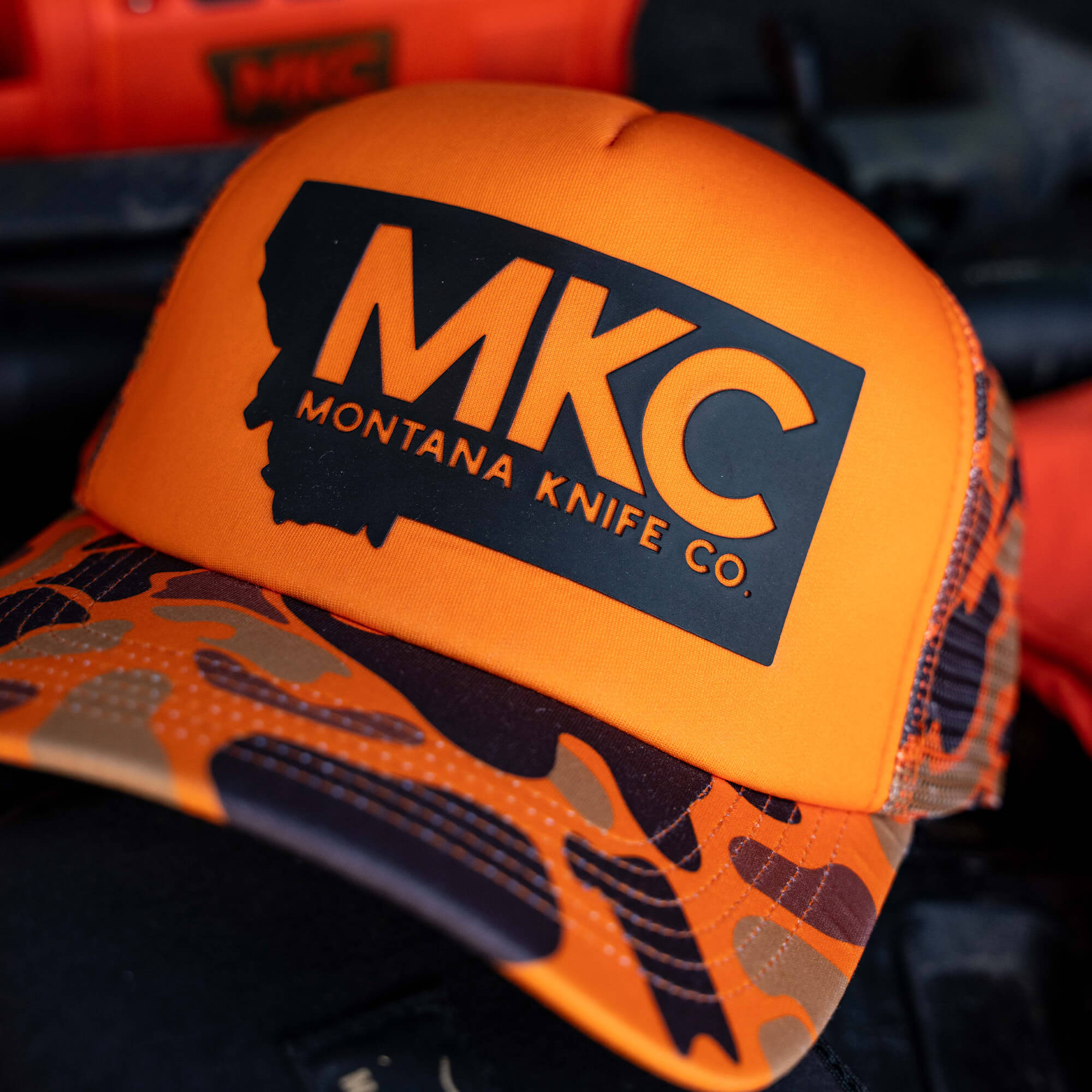 MKC BIG STATE LOGO - ORANGE FOAM HUNTER HAT