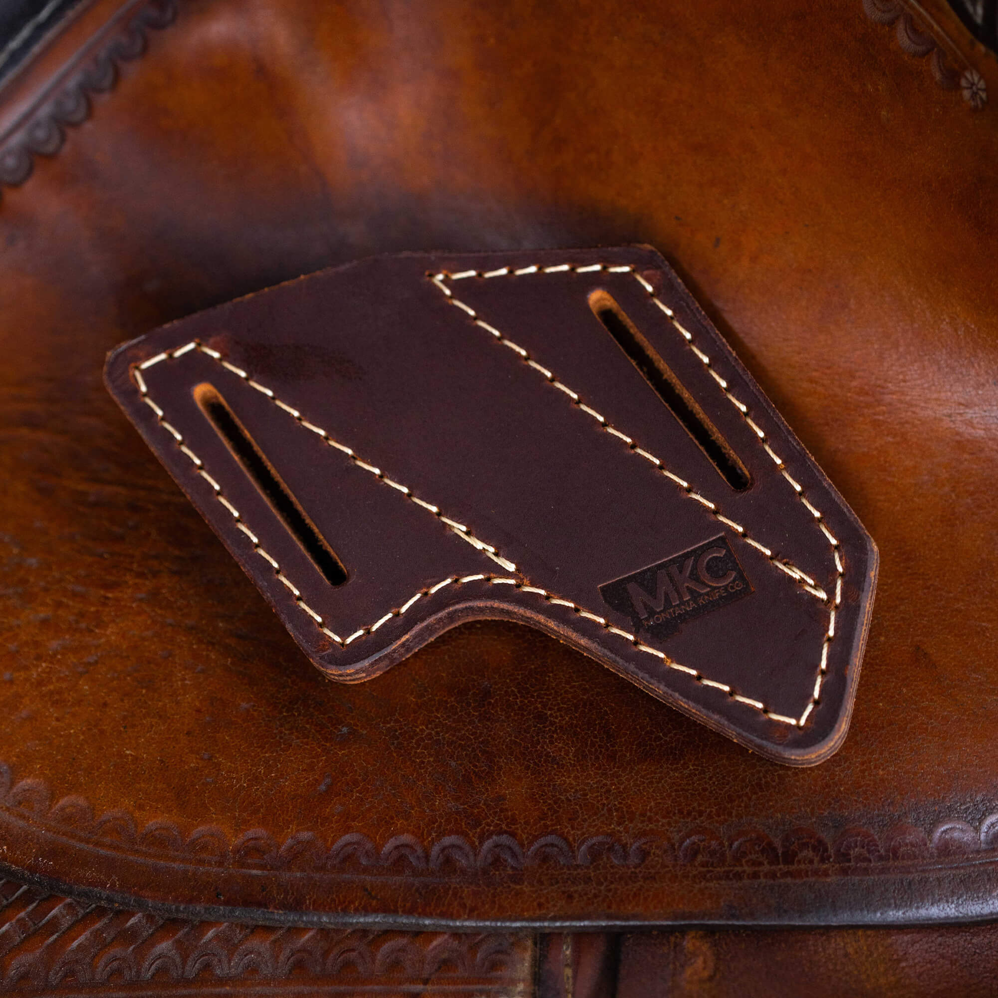 STOCKYARD LEATHER SHEATH - ANGLED BELT CARRY