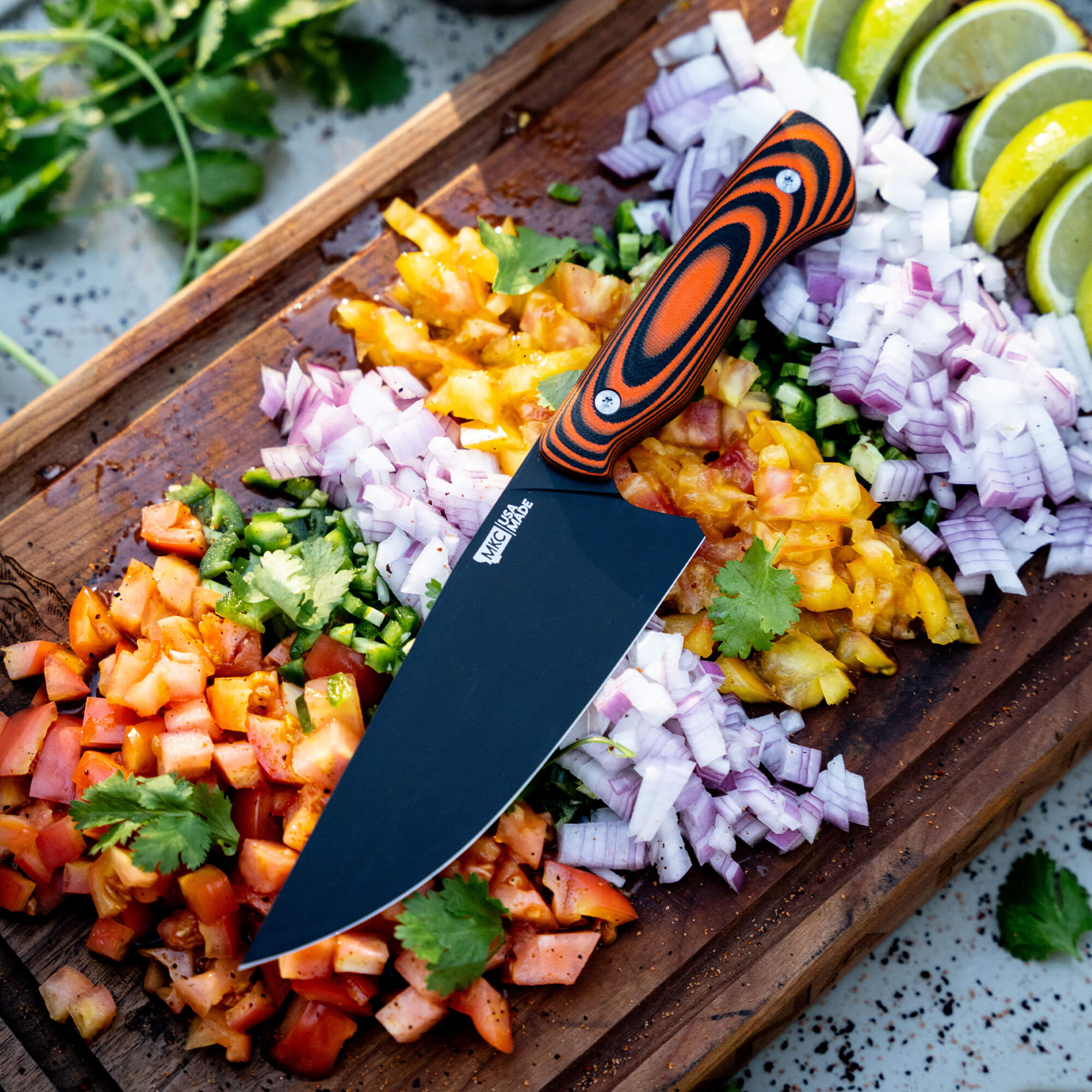 MEAT CHURCH CHEF KNIFE - ORANGE & BLACK