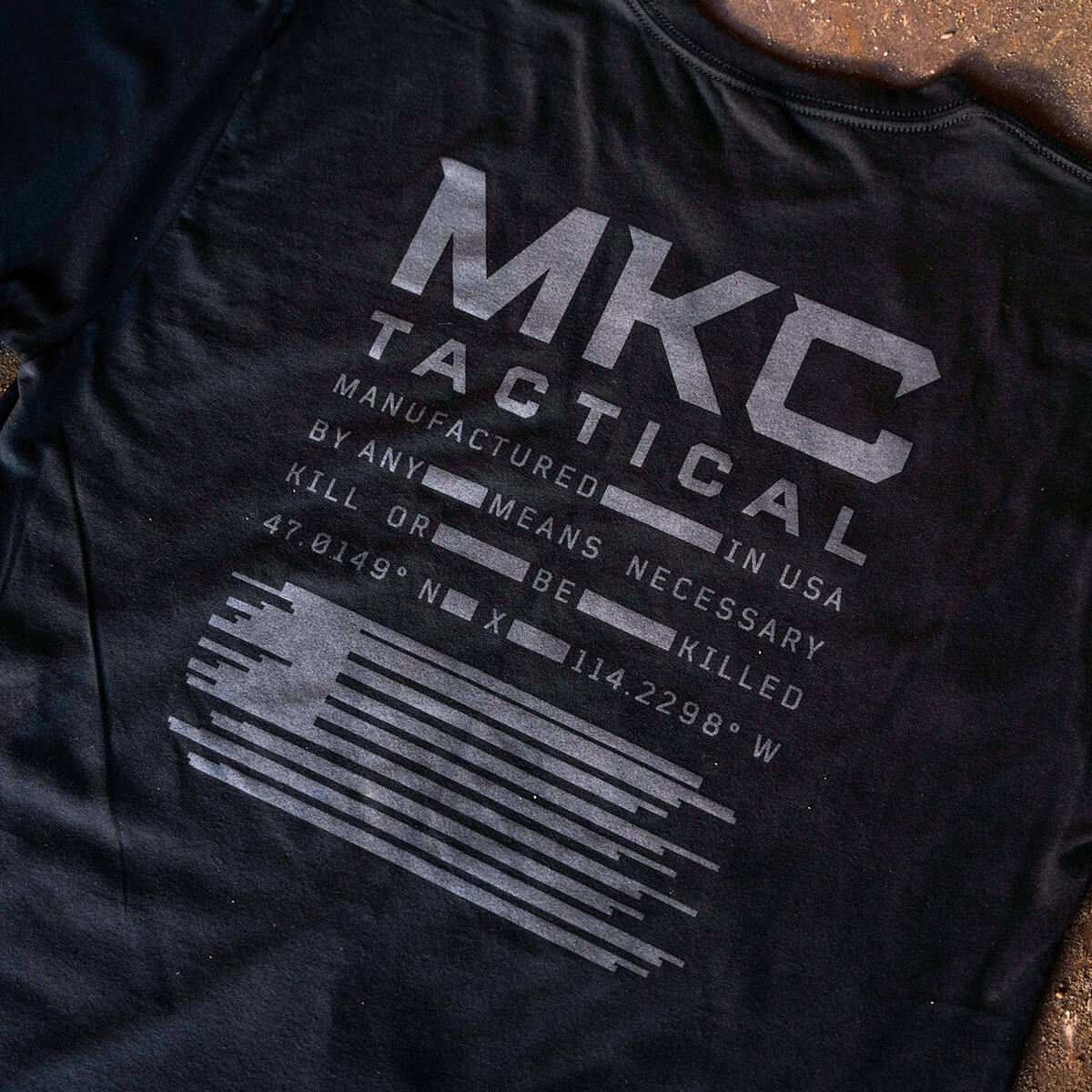 MKC TACTICAL STACKED TEE - BLACK