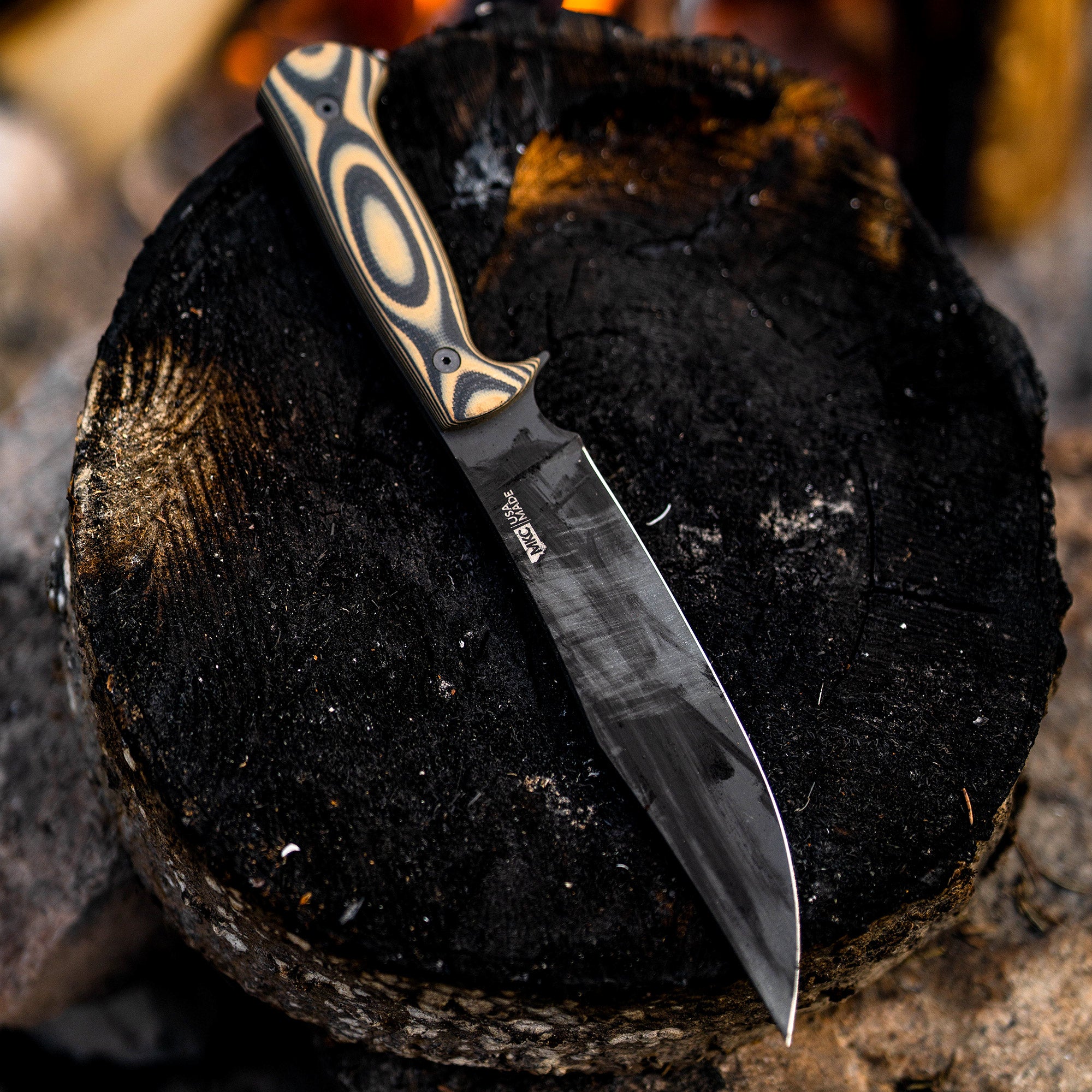 THE MARSHALL BUSHCRAFT KNIFE - TAN & BLACK