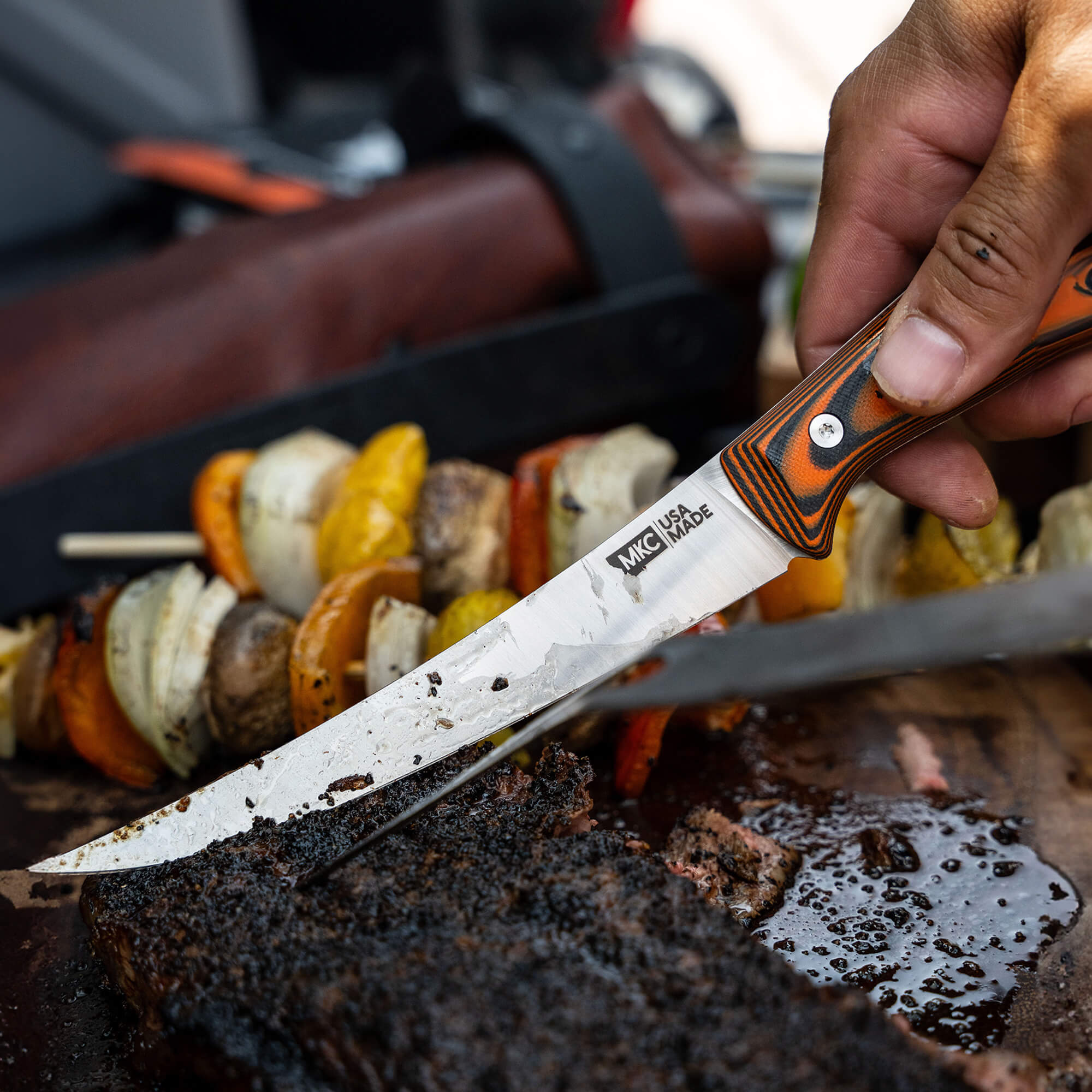 BONING BUTCHER KNIFE - ORANGE/BLACK