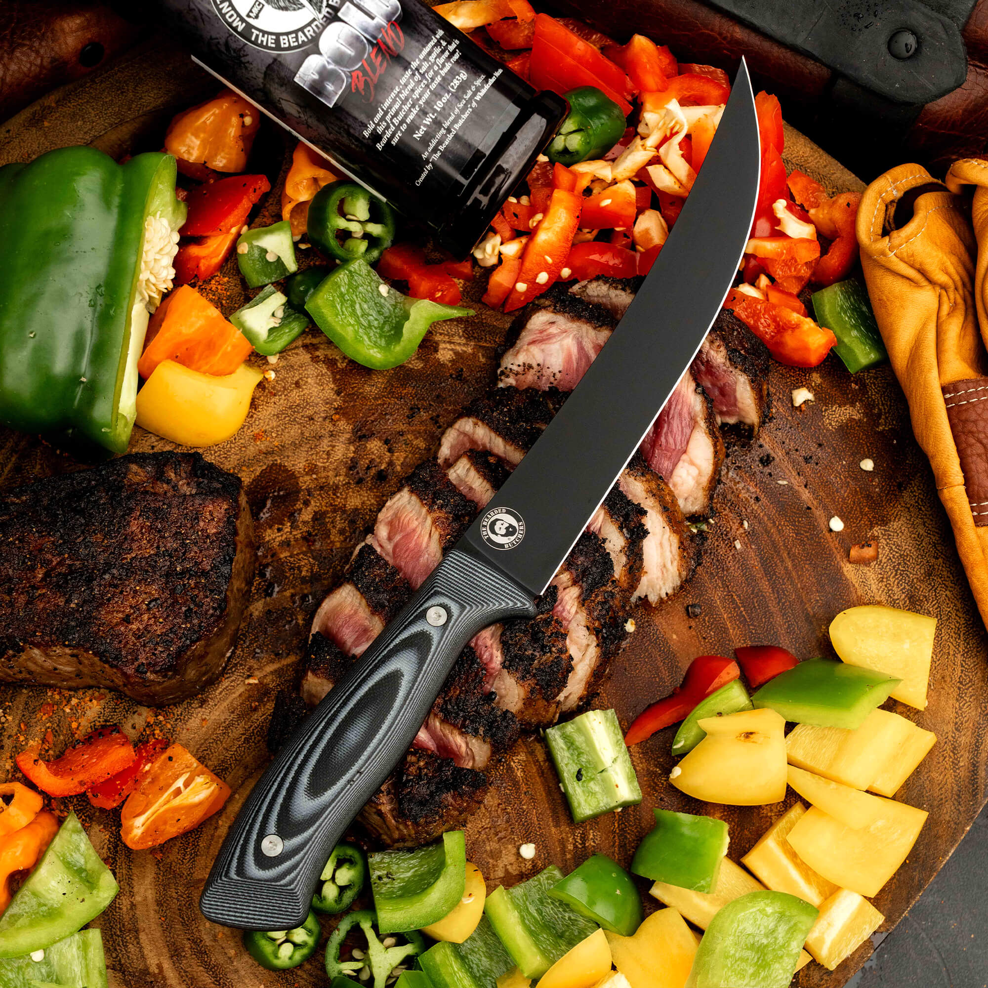 BREAKING BUTCHER KNIFE - BEARDED BUTCHERS EDITION - PVD - GREY/BLACK