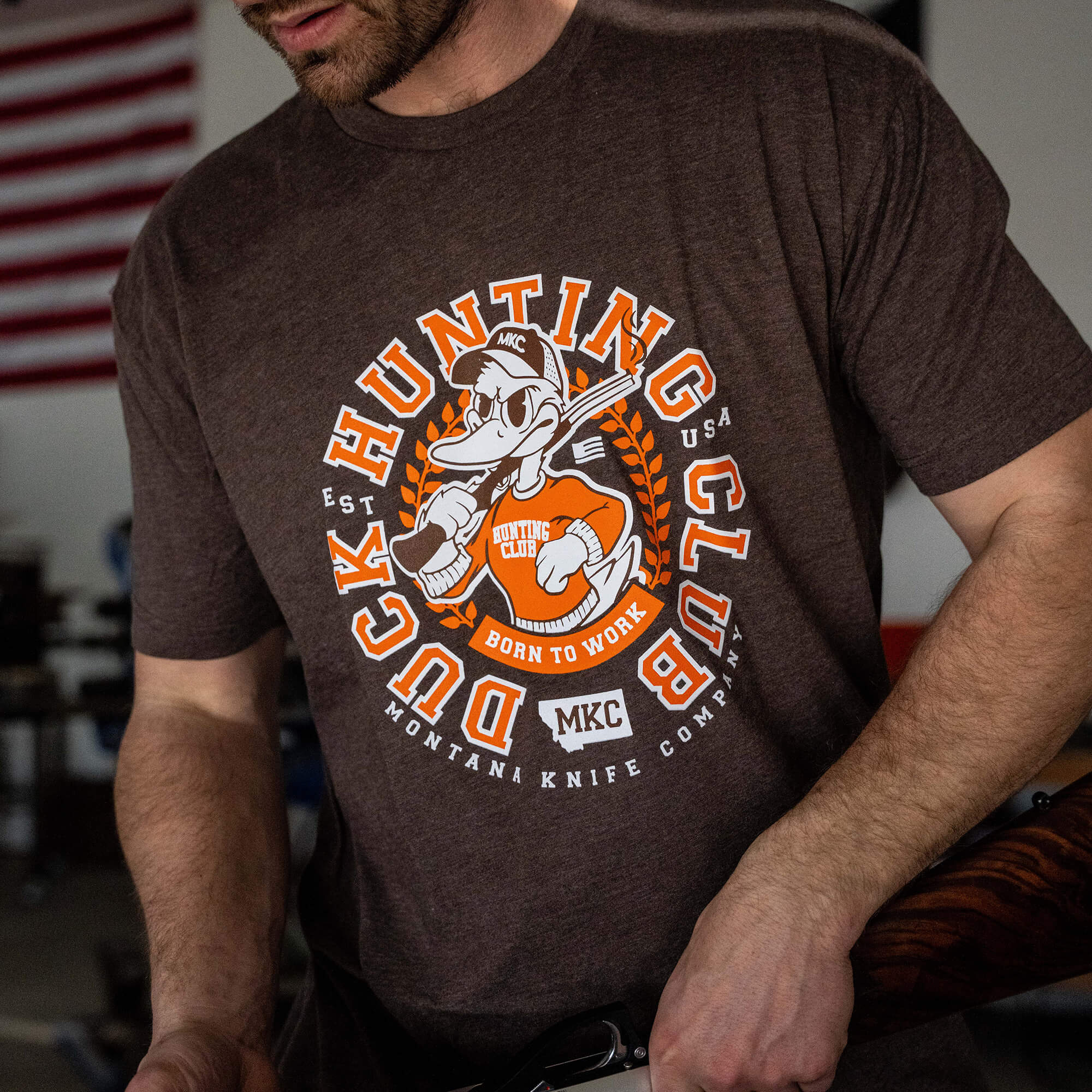 MKC DUCK HUNTING CLUB TEE - BROWN